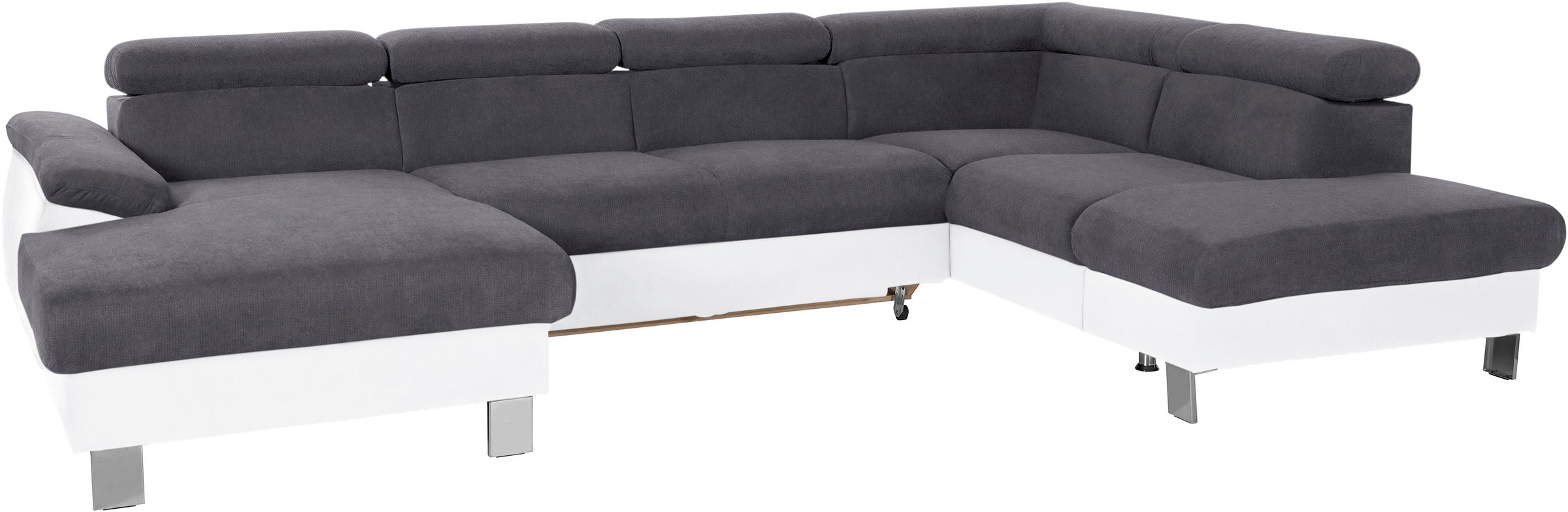 COTTA Wohnlandschaft »Komaris U-Form, B: 320 cm«, mit Kopfteilverstellung, optional Bettfunktion, Bettkasten & Licht