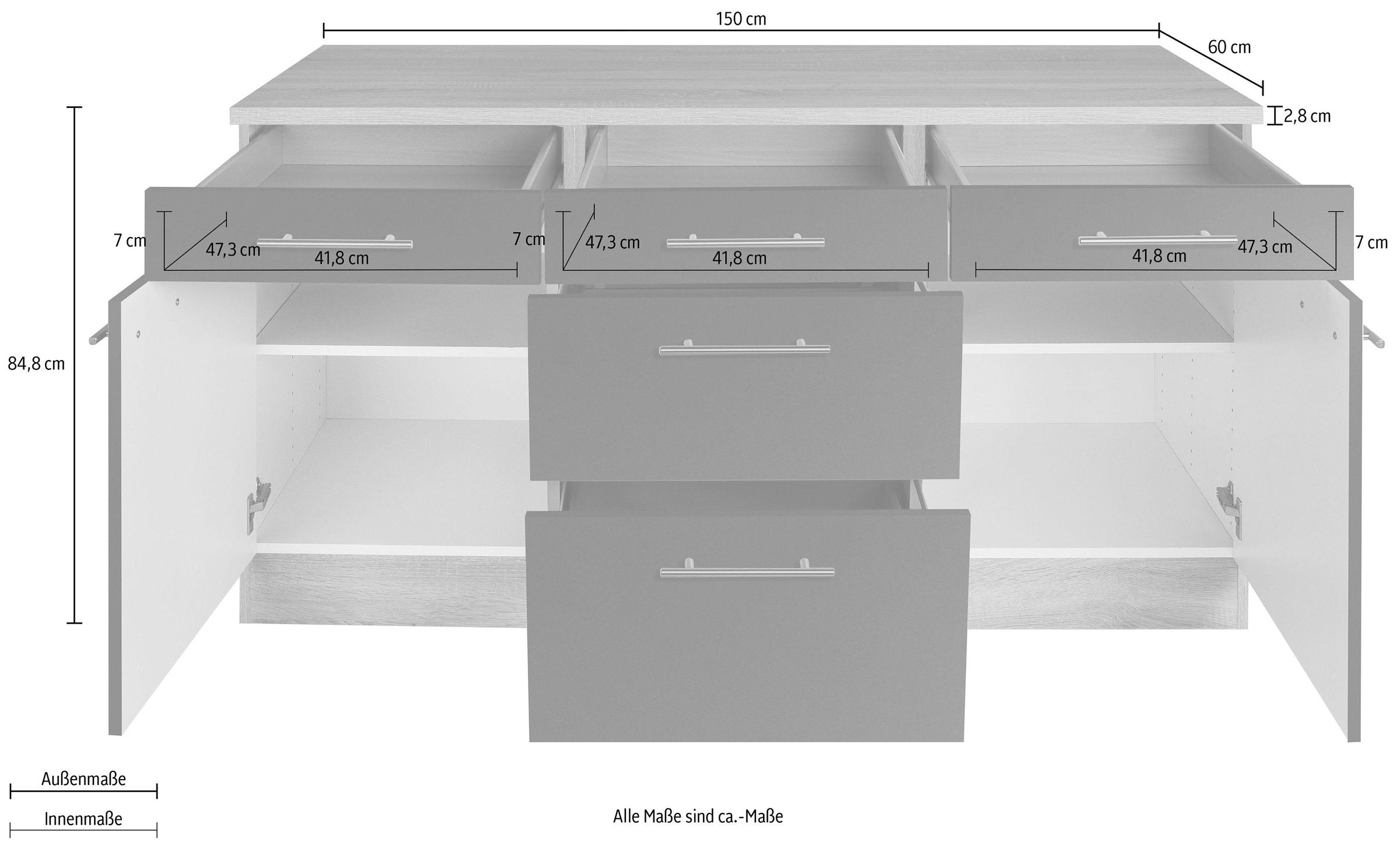 OPTIFIT Unterschrank »Kalmar«, Breite 150 cm