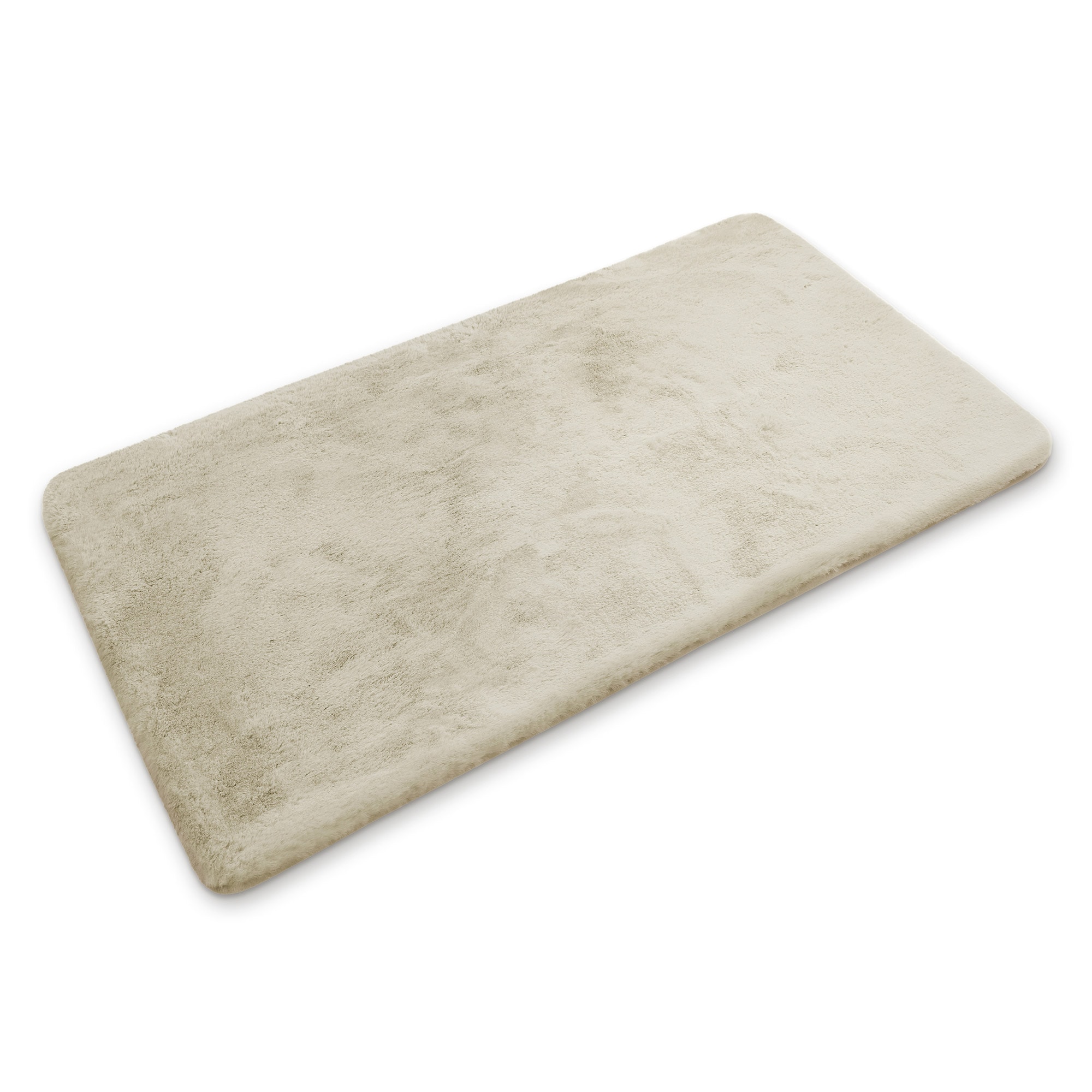OTTO home Badematte »Lennja« Höhe 25 mm rutschhemmend beschichtet fußbodenheizungsgeeignet Badteppich, getuftet, Uni, antirutsch, flauschig  wie Kaninchenfell