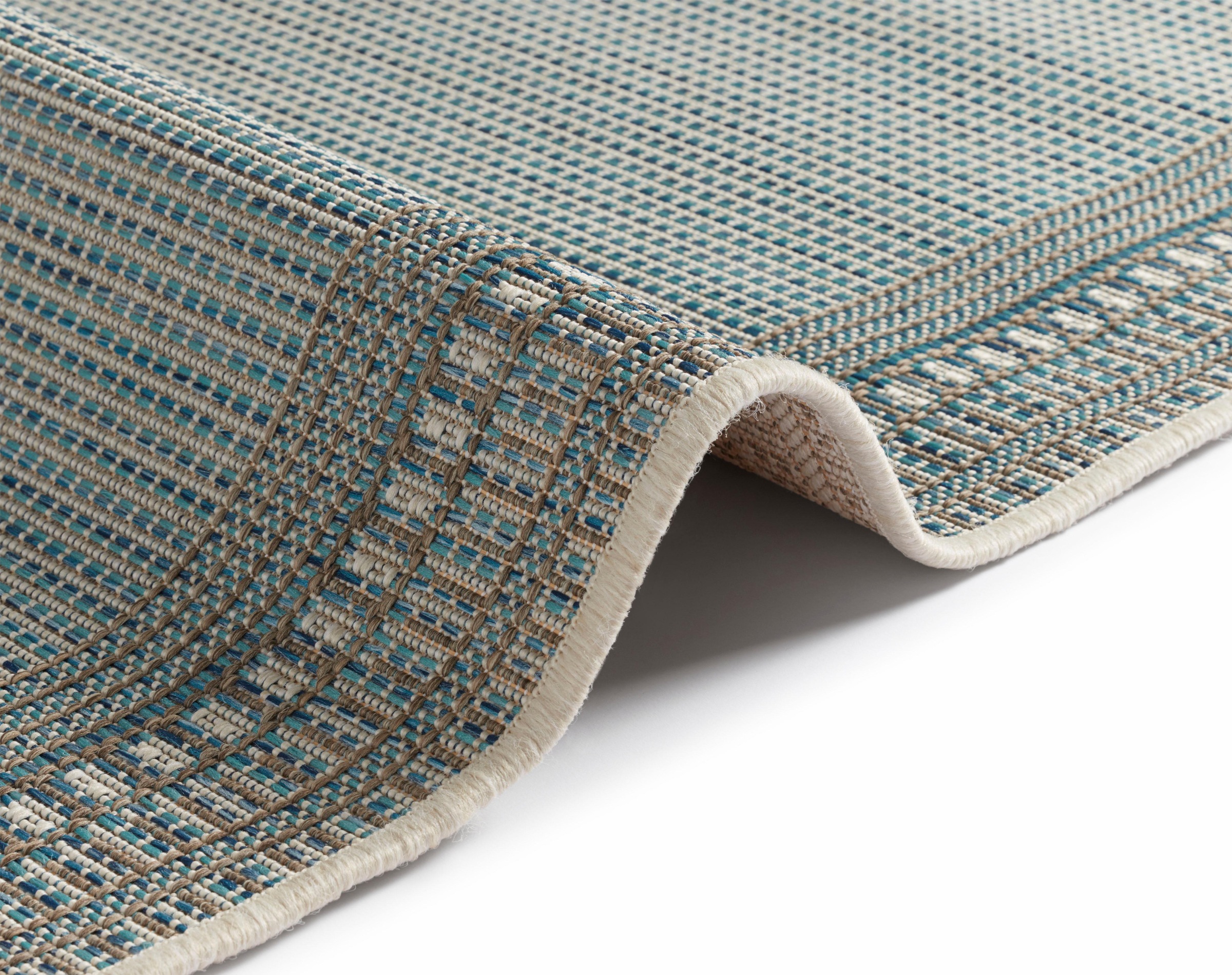 freundin Home Collection Läufer »Ocean«, rechteckig, 4 mm Höhe, In-und Outdoor geeignet, Strapazierfähig und pflegeleicht, Flachgewebe