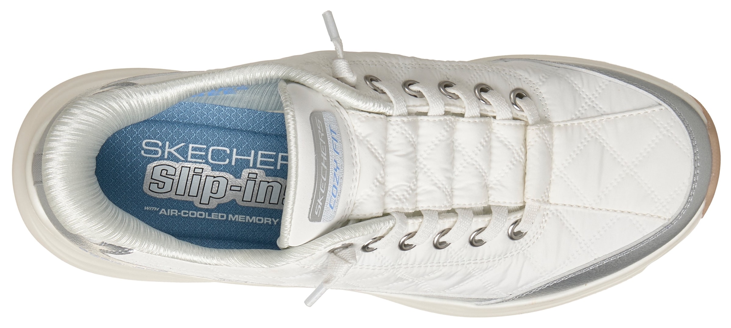 Skechers Slip-On Sneaker »Contour Foam - Metallic Dream«  Schlupfschuh, Halbschuh, Freizeitsneaker mit Metallic-Besatz