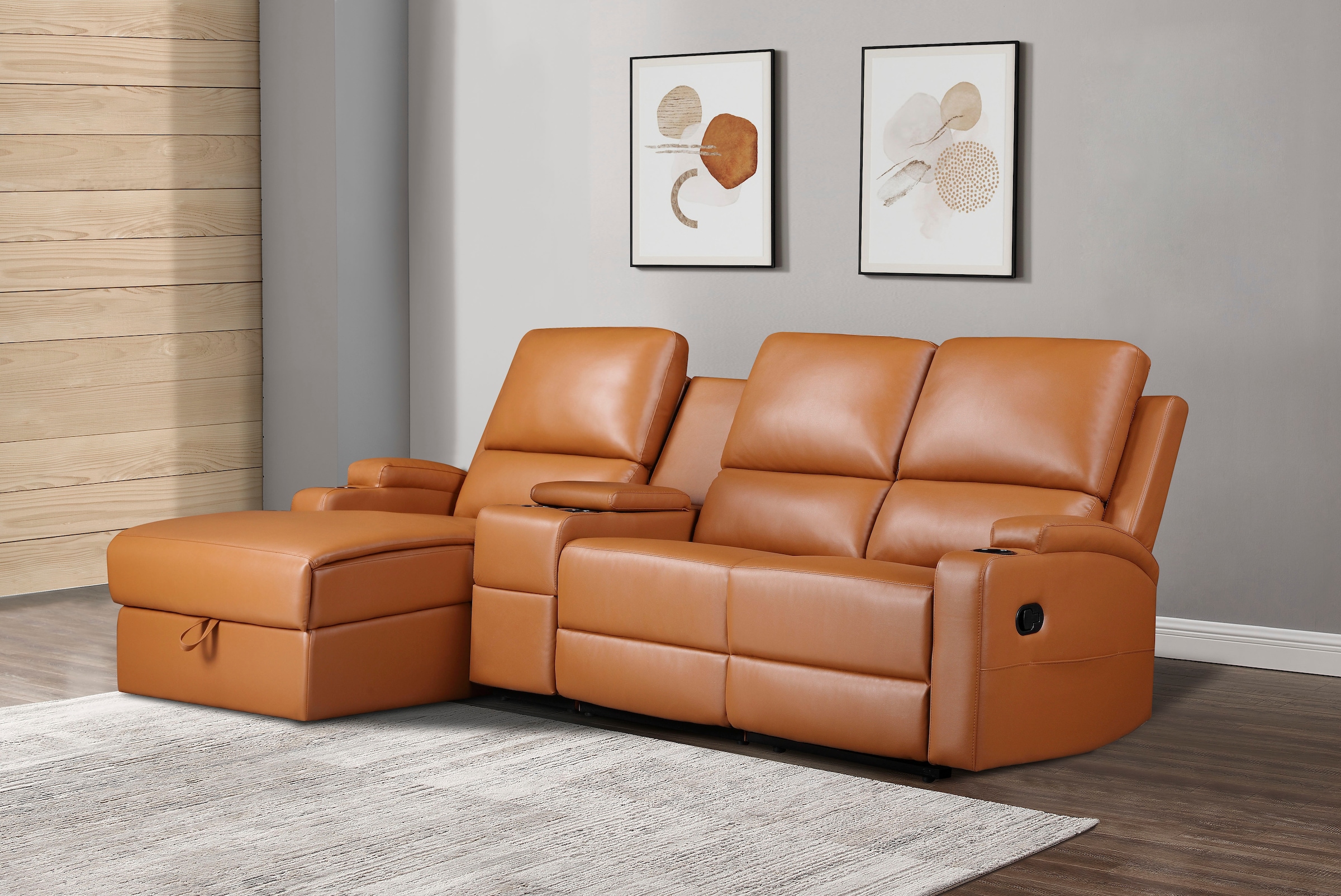 Home affaire Ecksofa »NAPORI Multimediasofa, 3er Kinosessel XXL, L-Form, 3 günstig online kaufen