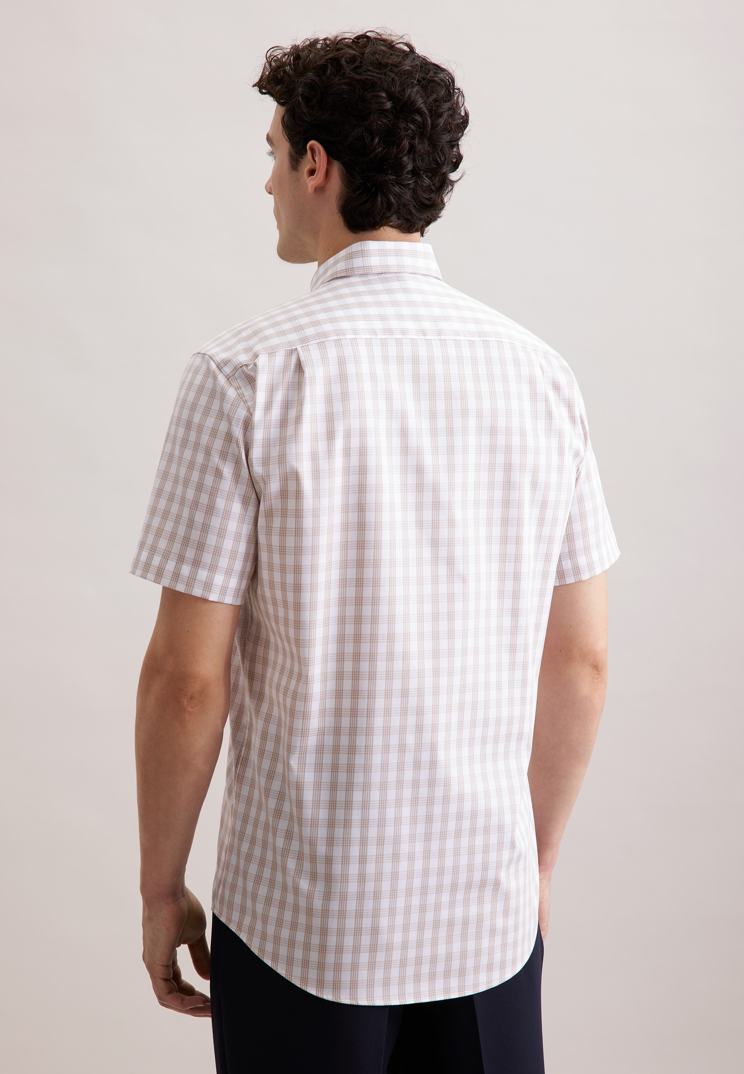 seidensticker Businesshemd »Regular« Regular 1/2 Button-Down-Kragen Karo