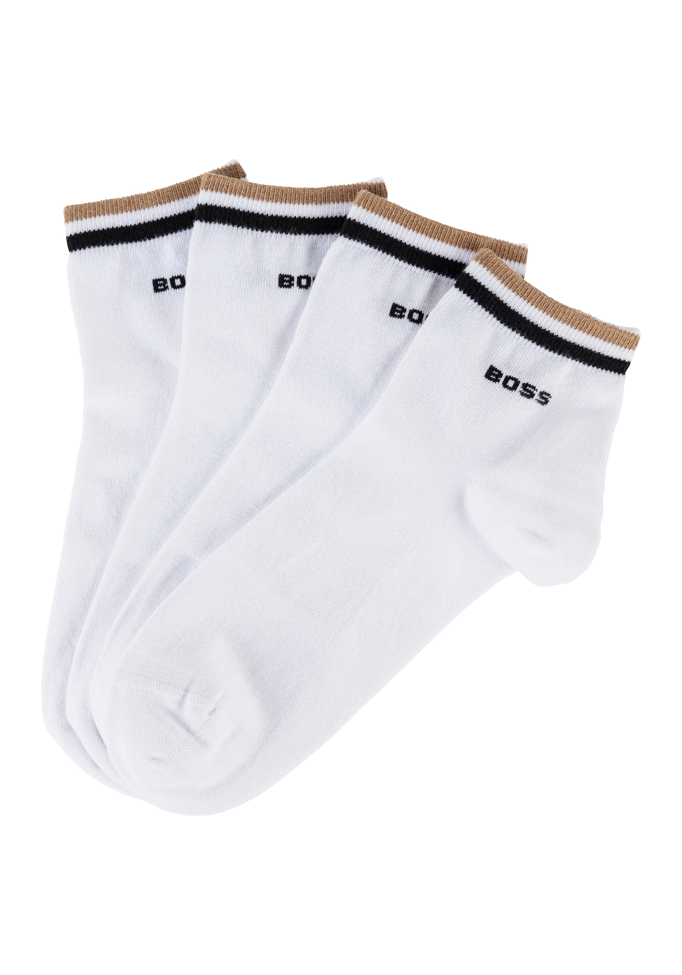BOSS Freizeitsocken »2P SH Stripe CC«, (Packung, 2 Paar, 2er), mit BOSS Schriftzug