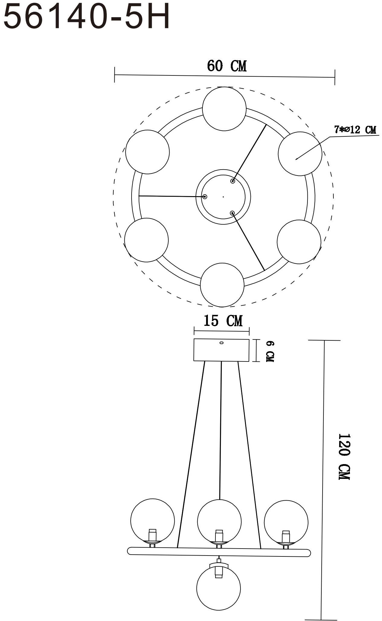 GLOBO LIGHTING Hängeleuchte »RIHA« G9 1 Stk. Warmweiß Hängelampe/Pendelleuchte/Esszimmer/Wohnzimmer/Esstisch