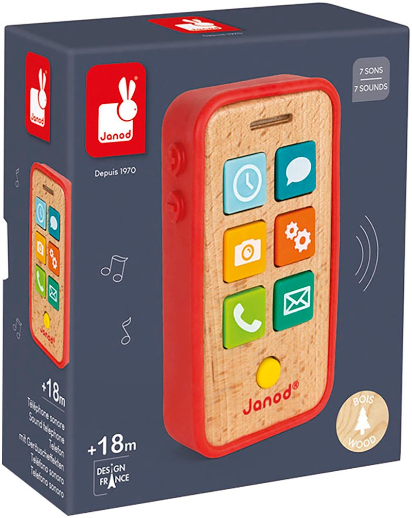 Janod Spiel-Smartphone, mit Soundeffekt