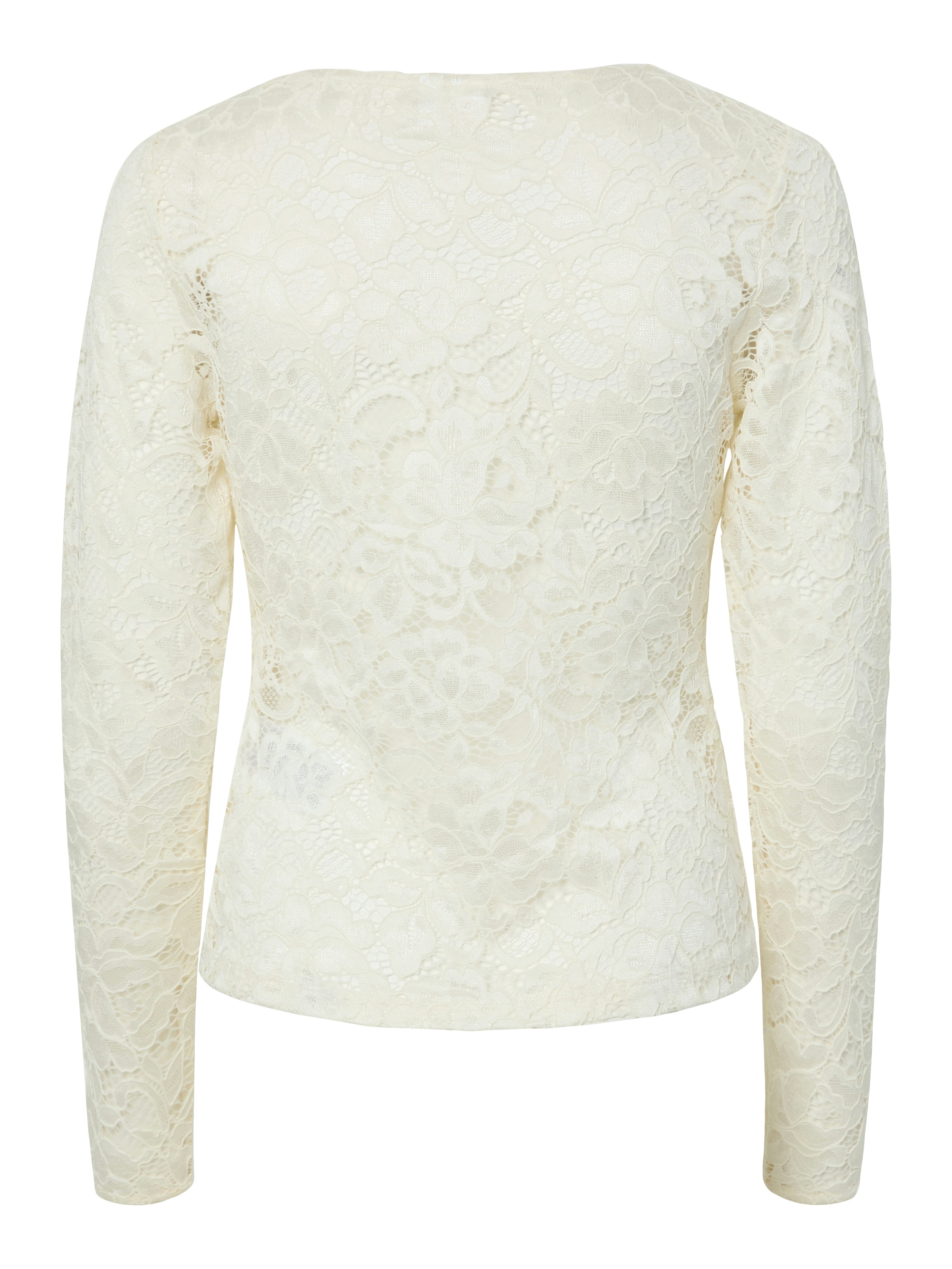 Y.A.S Spitzenshirt »YASLACEY LS V-NECK LACE TOP S. NOOS«