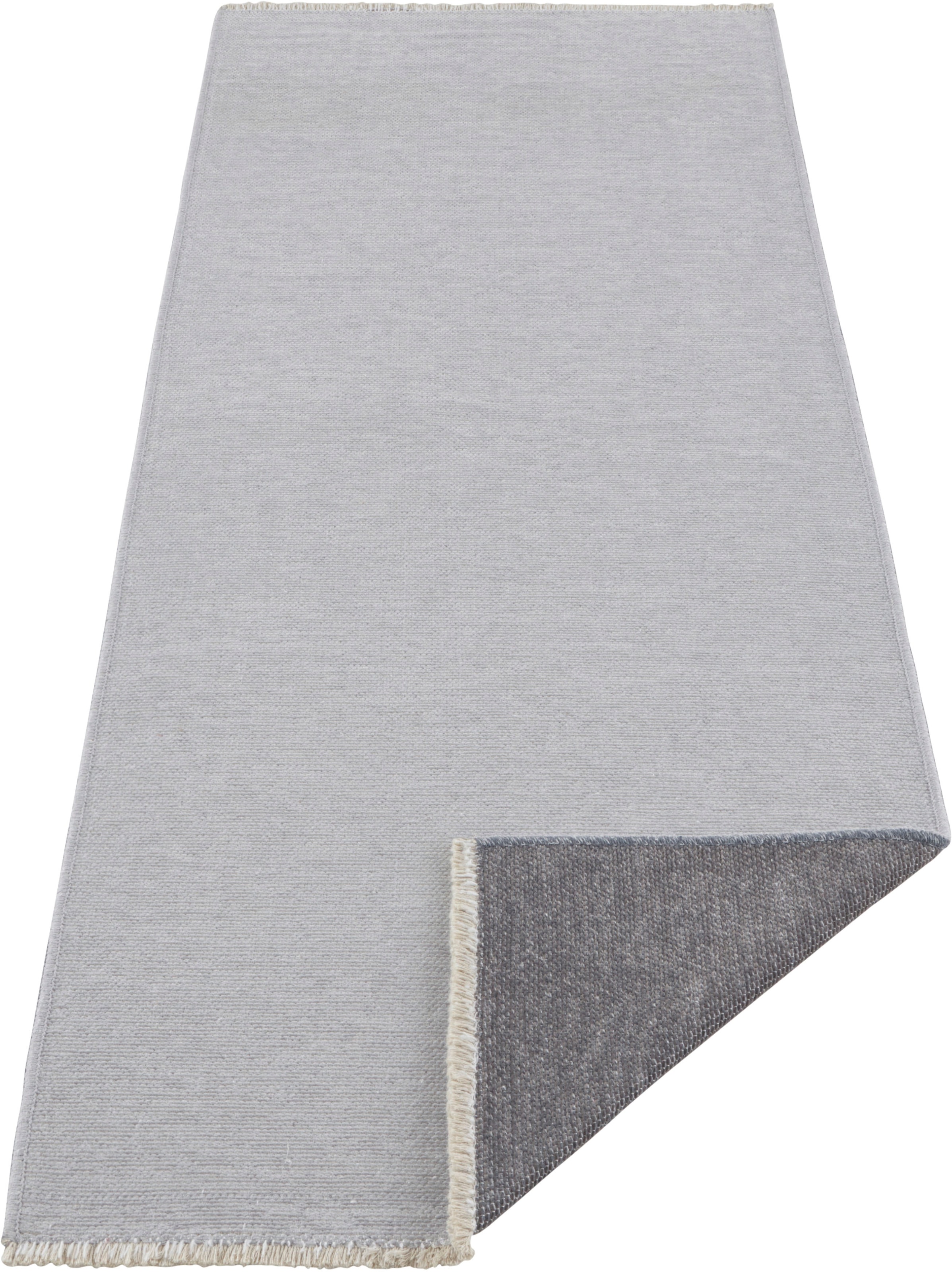 HANSE Home Läufer »Duo«, rechteckig, 7 mm Höhe, Wendbar, Fransen, Handmade Look, Robust, Pflegeleicht, Gekettelt
