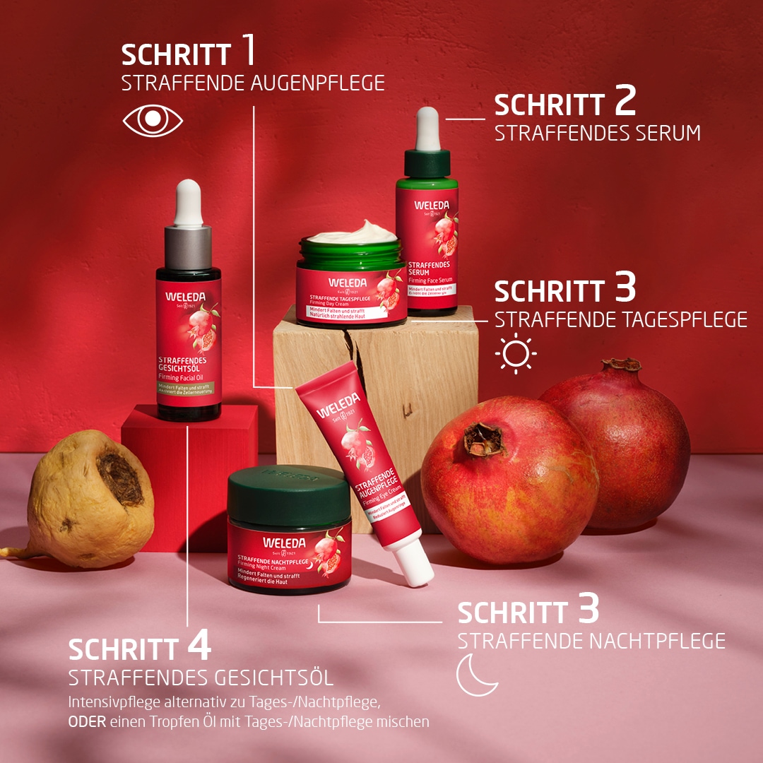 WELEDA Gesichtsserum »Weleda Straffendes Serum Granatapfel & Maca-Peptide«