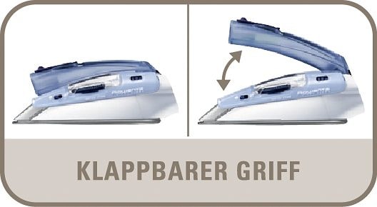 Rowenta Reise-Dampfbügeleisen »First Class, 1000 Watt, 45g/Min. Dampfstoß, Vertikaldampf, Klappgriff«, 1000 W, Aufbewahrungsbeutel, mit 2 Betriebsspannungen (120V, 240V), DA1510