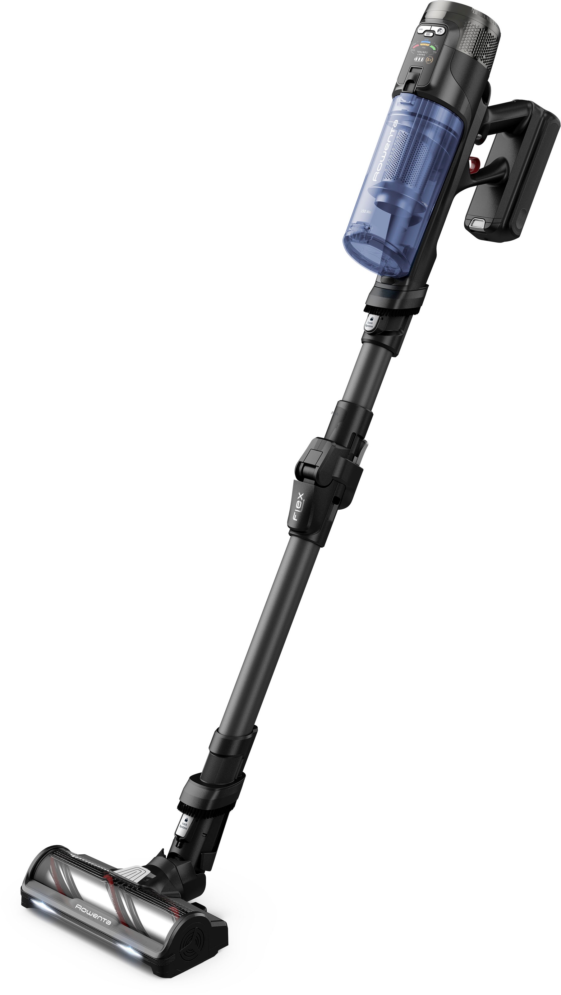 Rowenta Nass-Trocken-Akkusauger »RH9LC1 X-Force Flex 12.60 Neo Allergy Aerospin«, 150 AW, 60 Min. Saugleistung, LED-Saugkopf, besonders leichtes Design