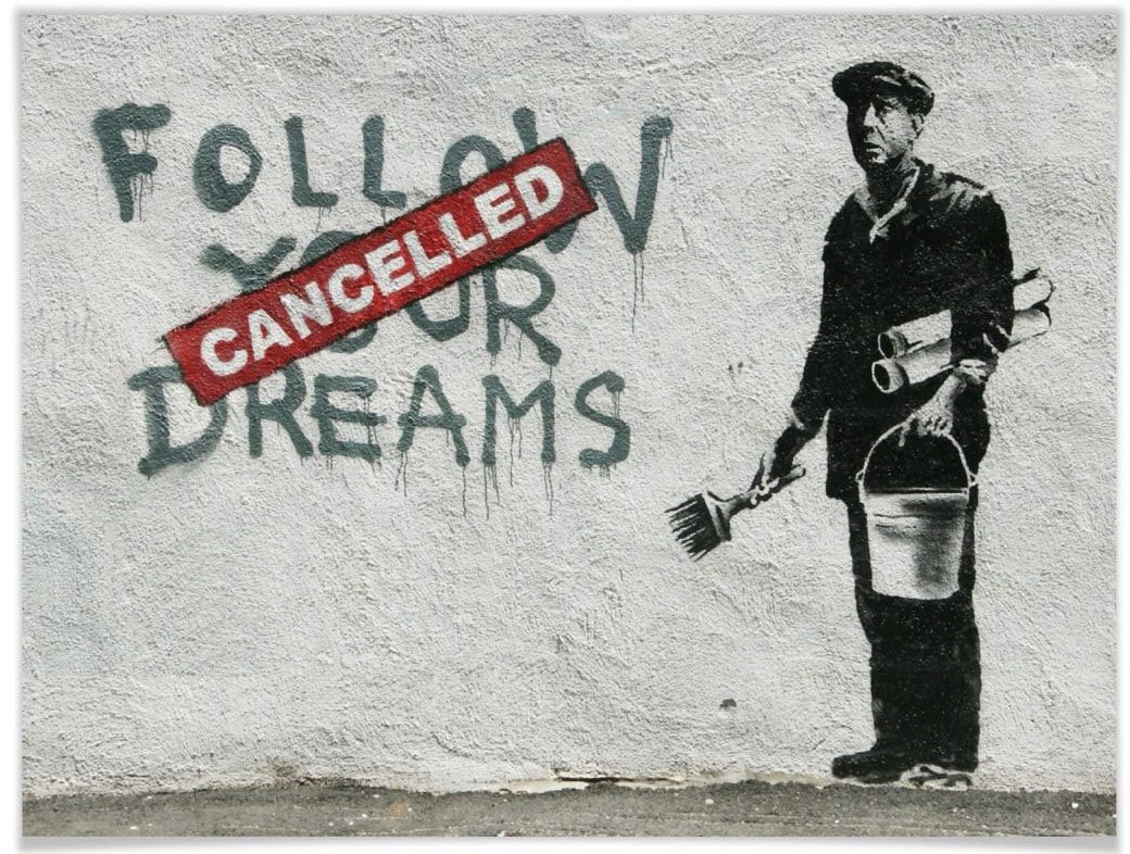 Wall-Art Poster »Graffiti Bilder Follow St.), kaufen Rechnung Poster, your Wandposter auf Bild, Schriftzug, dreams«, (1 Wandbild