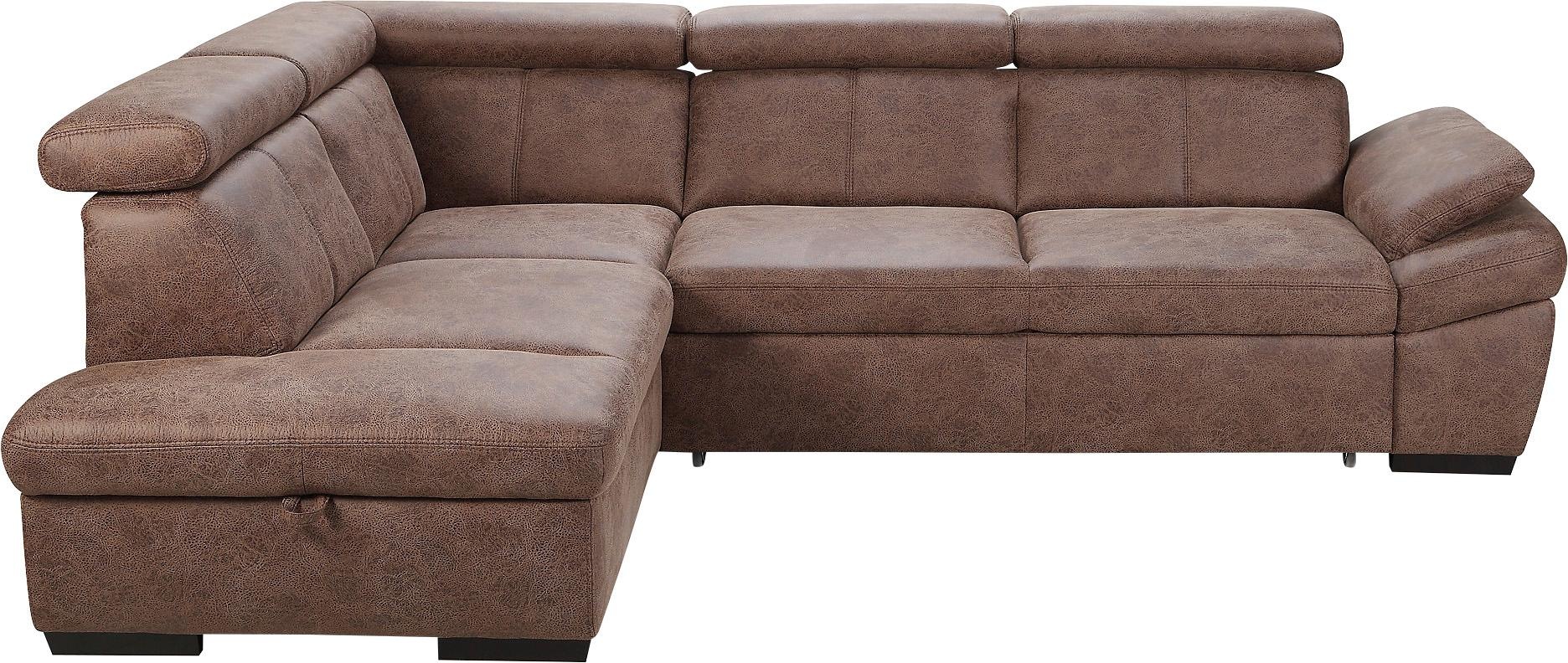 exxpo - sofa fashion Ecksofa »Salerno, Funktionssofa, hoher Sitzkomfort, Br günstig online kaufen