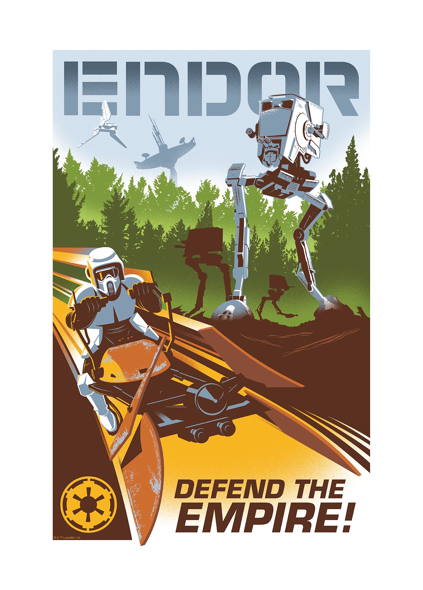 Komar Wandbild »Star Wars Defend the Empire«, Disney, (Set, 1 St.), 40 x 50 cm (Breite x Höhe) - Kinderzimmer, Dekoration