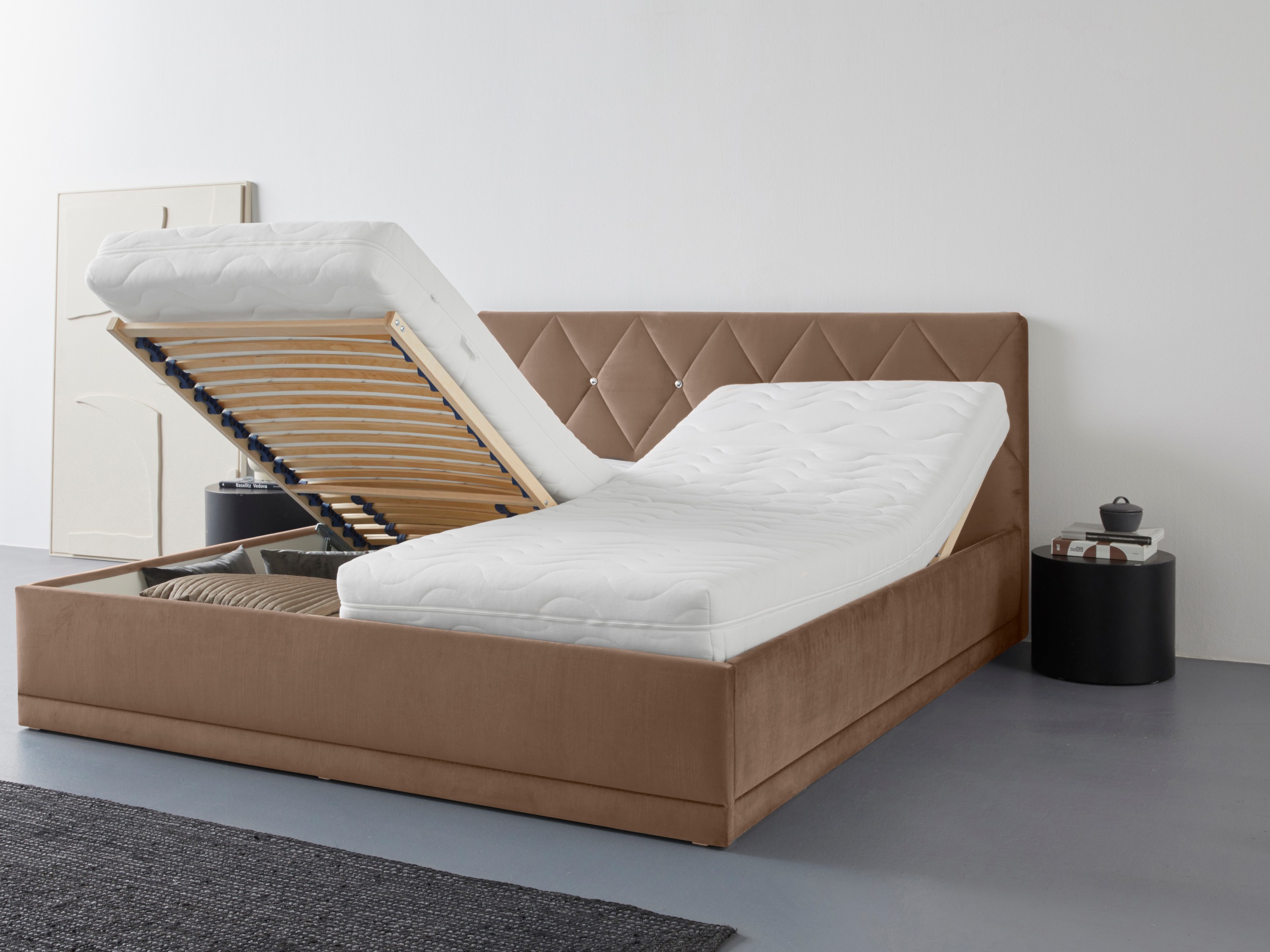 Westfalia Schlafkomfort Polsterbett "Adamas", auch mit Bettkasten, Knopfhef günstig online kaufen