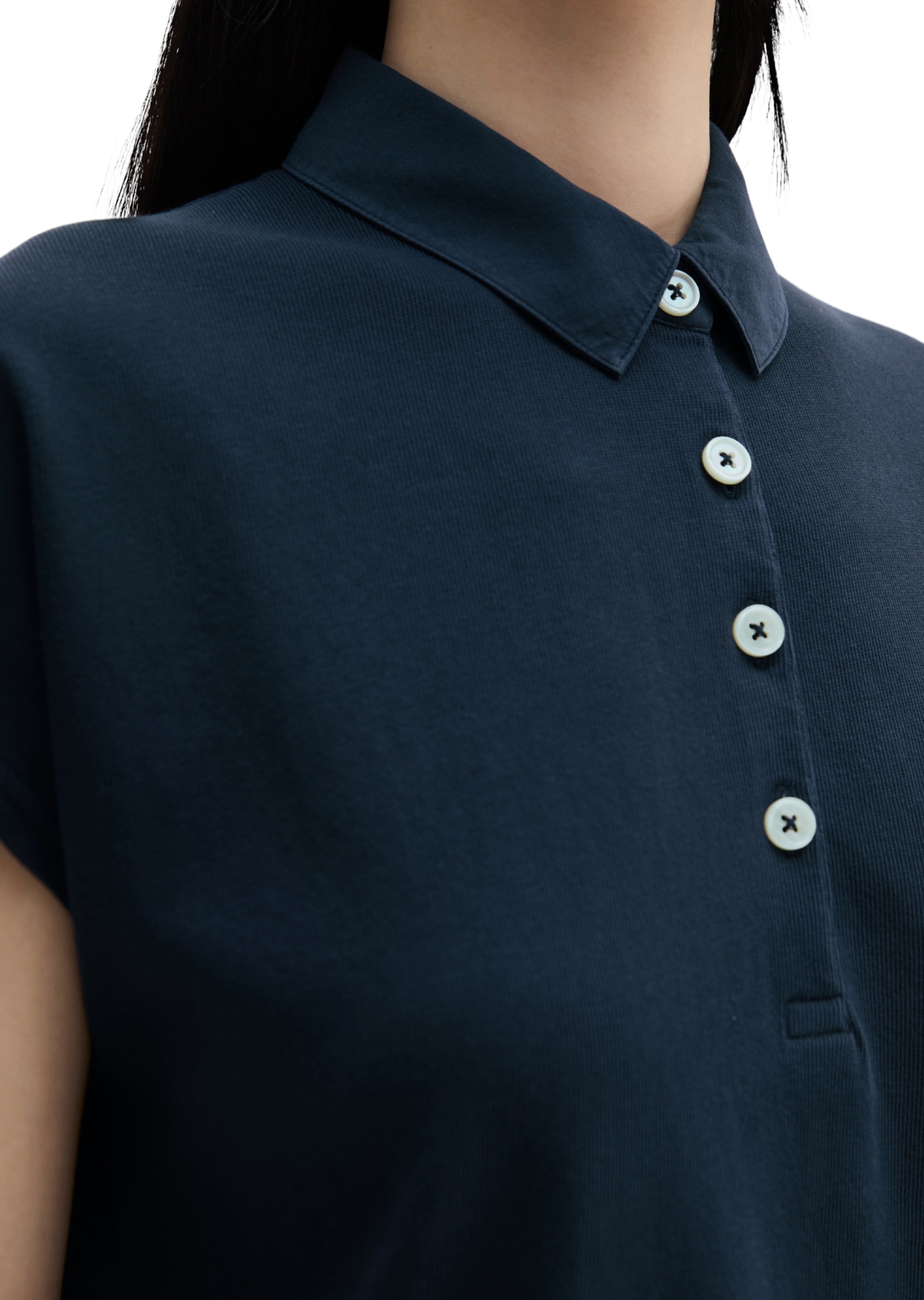 Marc O'Polo Poloshirt loose aus weichem Single Jersey