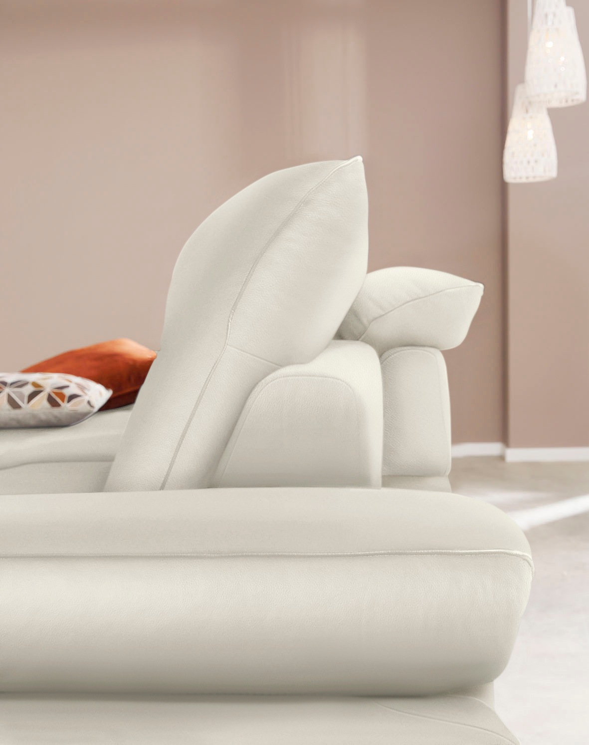 W.SCHILLIG Ecksofa »enjoy&MORE, Designsofa, elegant und bequem, L-Form«, mit Sitztiefenverstellung, Füße Chrom glänzend, Breite 294 cm