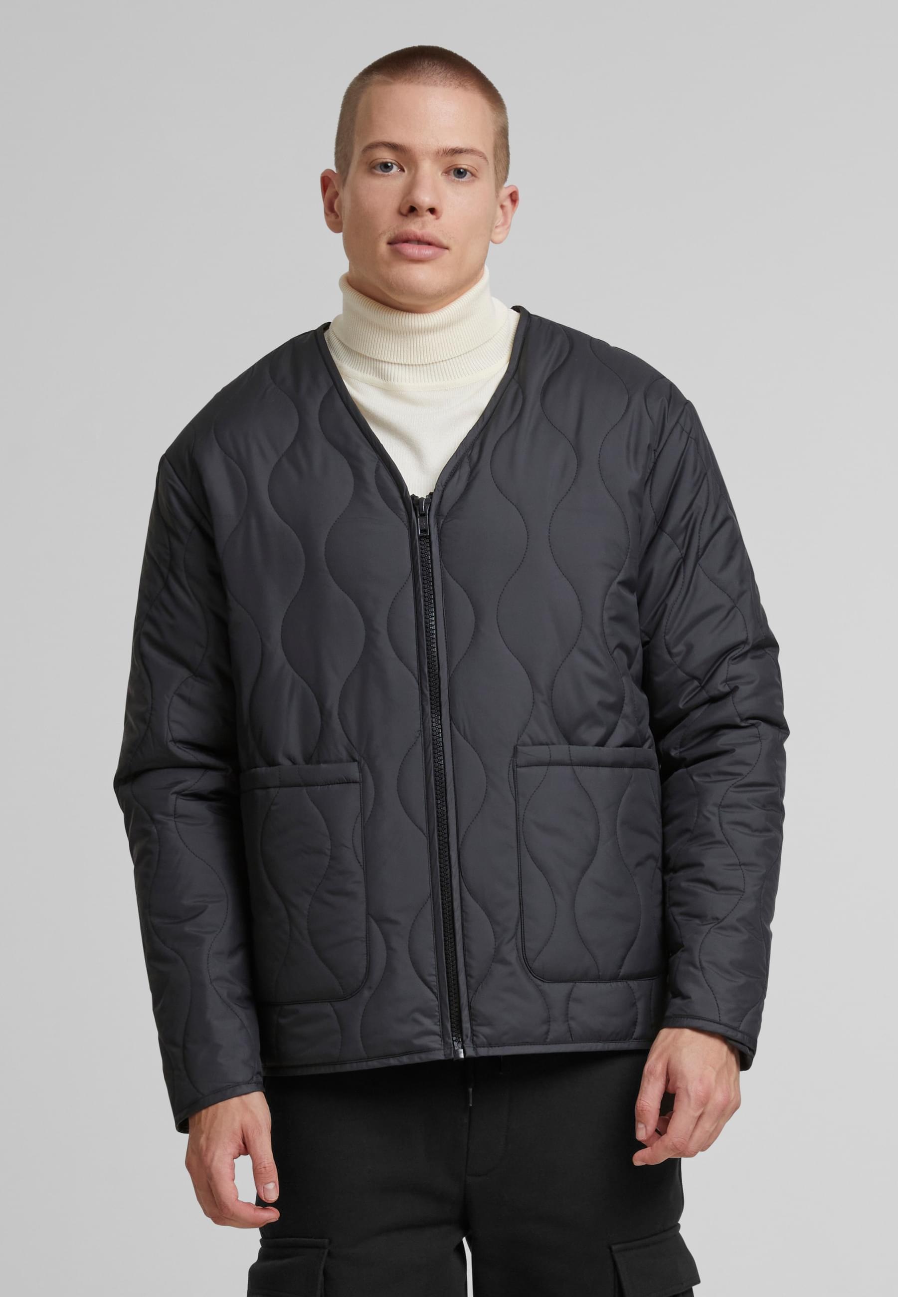 URBAN CLASSICS Winterjacke »Urban Classics Padded Quilting Jacket« 1 Stk. tlg. ohne Kapuze