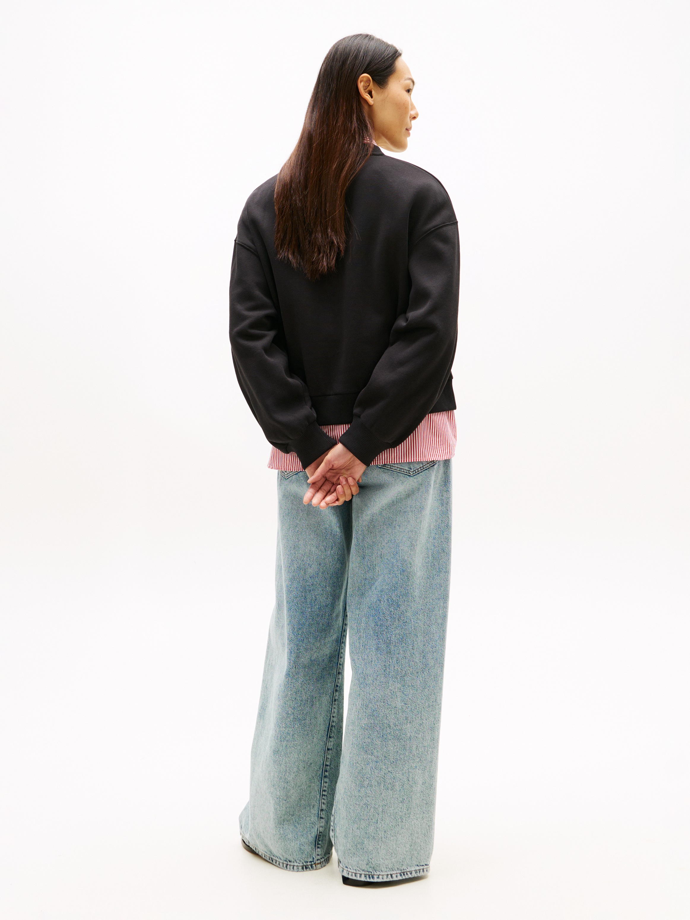 Tommy Hilfiger Sweatshirt »CORP LOGO MDRN SWTSRT«, Baumwollmischung
