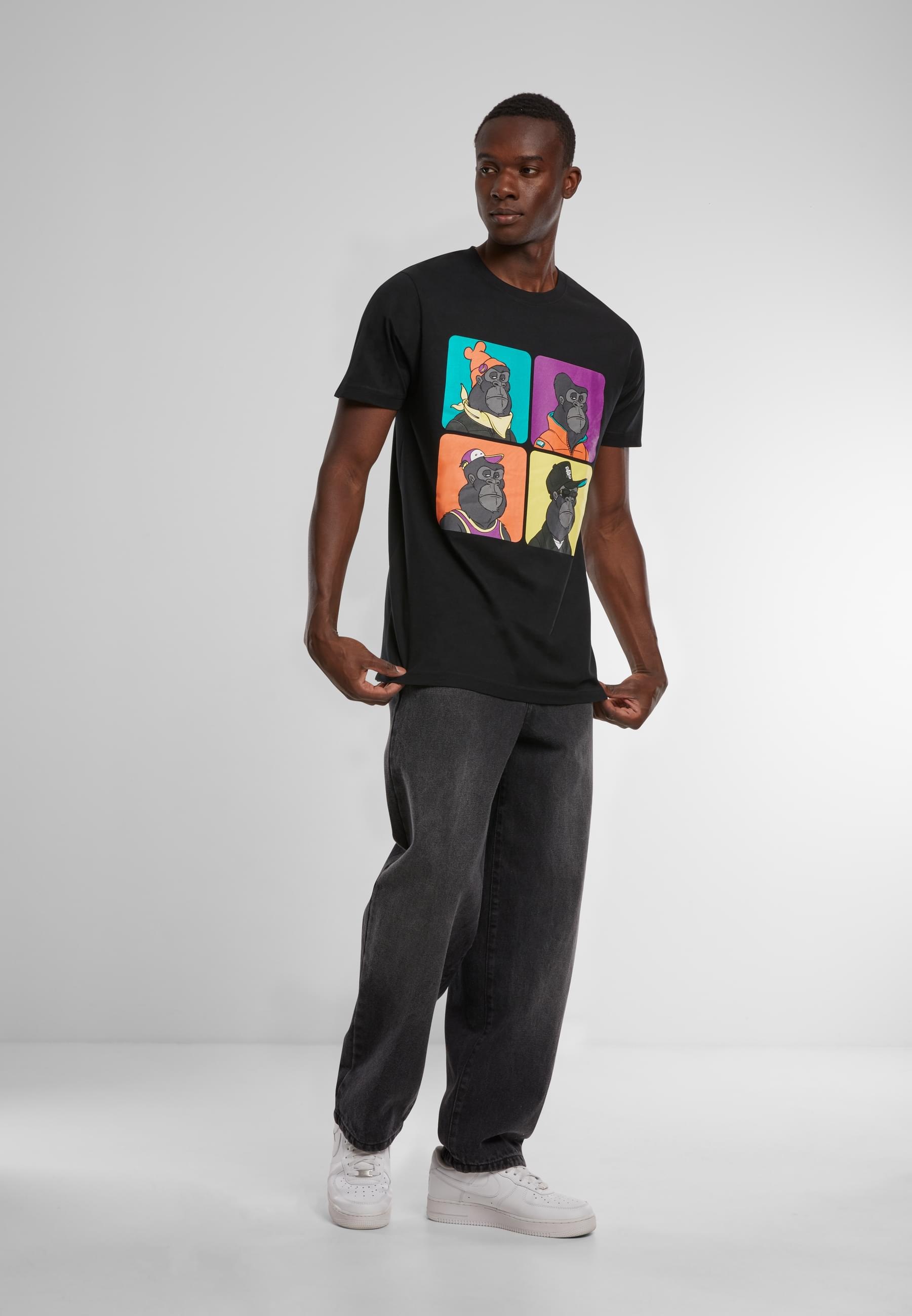 MisterTee Kurzarmshirt »MisterTee Herren Bored Gorilla Multi Tee« 1 Stk.