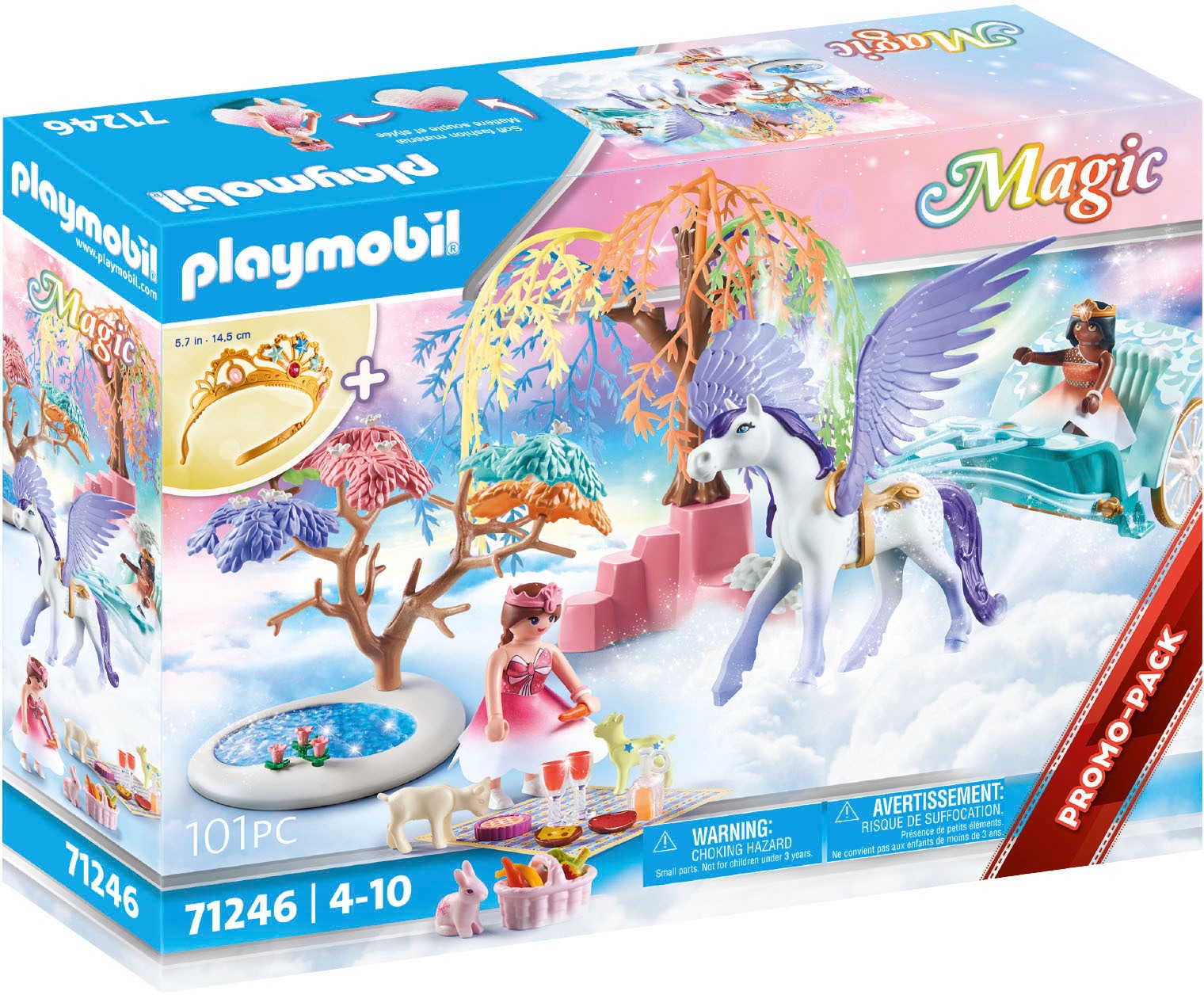 Playmobil® Konstruktions-Spielset »Picknick mit Pegasuskutsche (71246), Magic«, (101 St.), Made in Germany