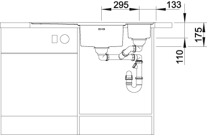Blanco Küchenspüle »AXIS III 6 S-IF« mit Glasschneidebrett und Edelstahlschale
