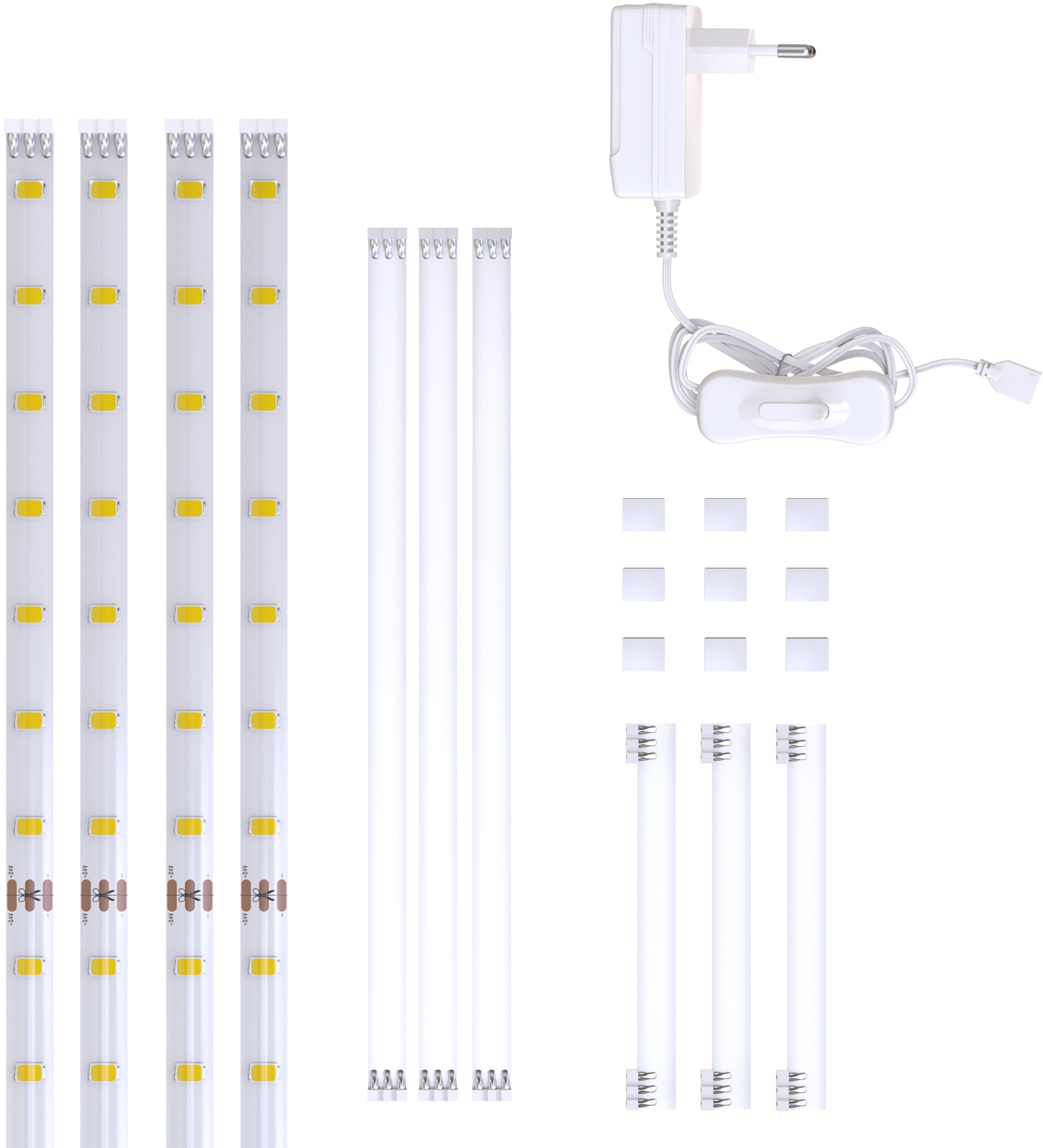 B.K.Licht LED-Streifen »Lacerta«, 2m LED Band Set 4 Streifen  Unterbauleuchte inkl. Verbinder jetzt im %Sale