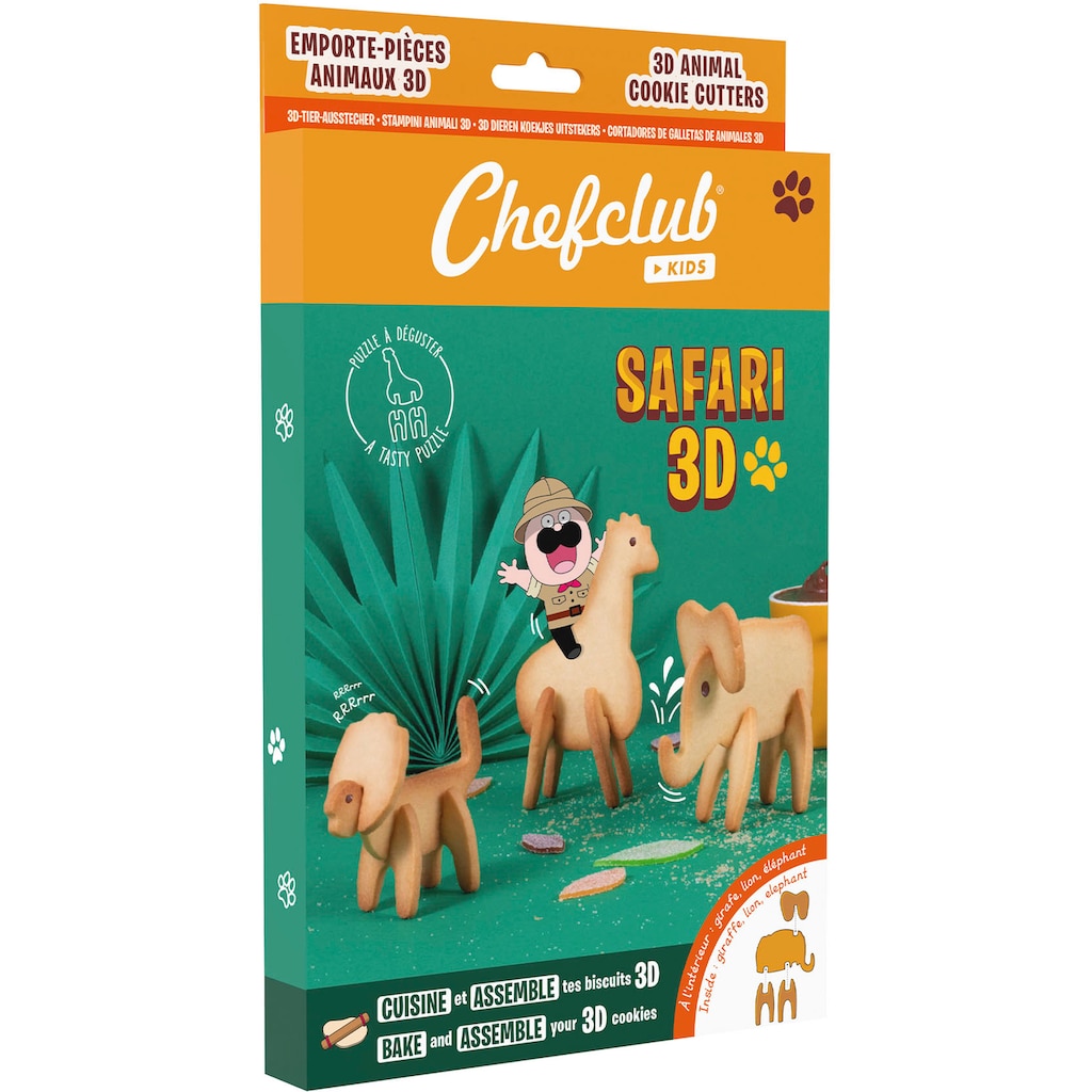 Chefclub Ausstechform »Keksausstecher Safari 3D«, Edelstahl, (Set, 8 St.)