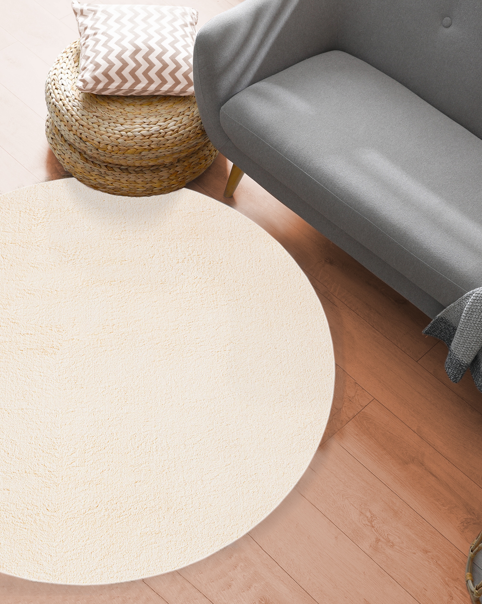 the carpet Teppich »Relax round«, rund, 16 mm Höhe, waschbarer Wohnzimmer T günstig online kaufen