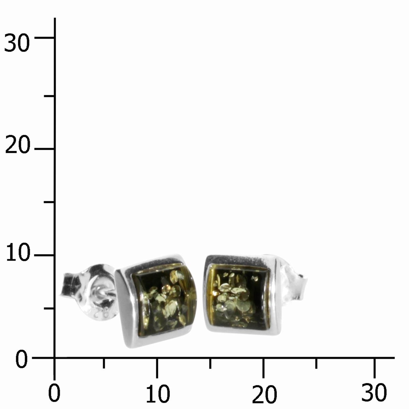 OSTSEE-SCHMUCK Paar Ohrstecker »Ostsee-Schmuck Ohrstecker Classic 5x5 mm«