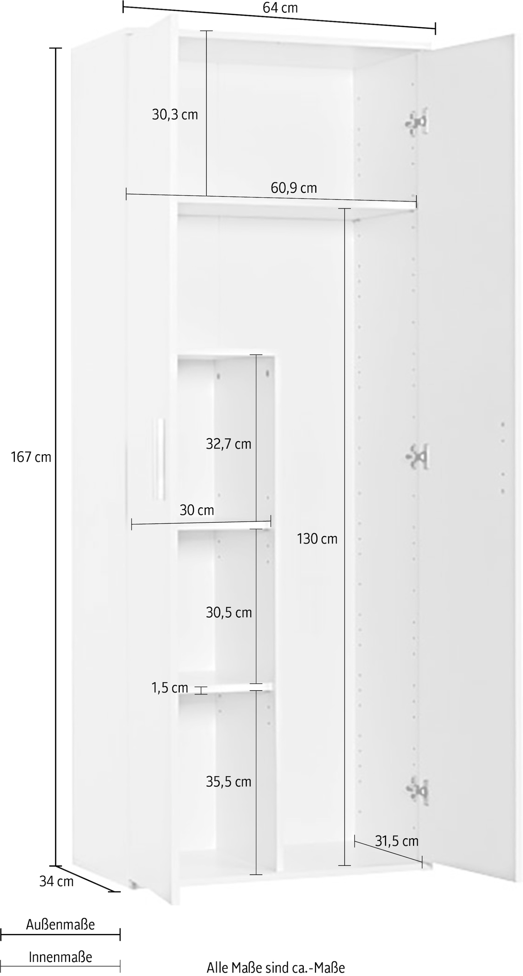 online Breite mit 64cm, bestellen Mehrzweckschrank Einlegeböden »Clara«, Procontour