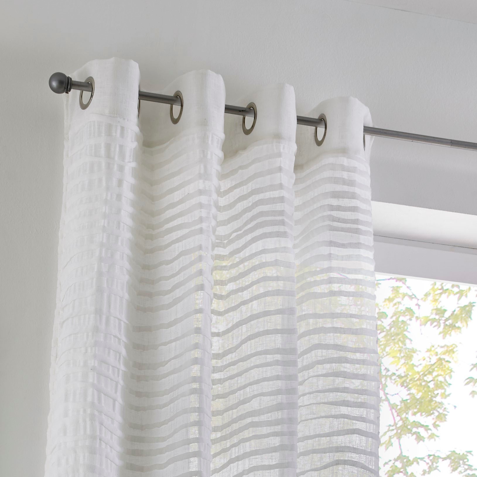 Kutti Vorhang »Crinkle allover« Ösen 1 Stk. tlg. Musselin-Struktur, Handmad günstig online kaufen