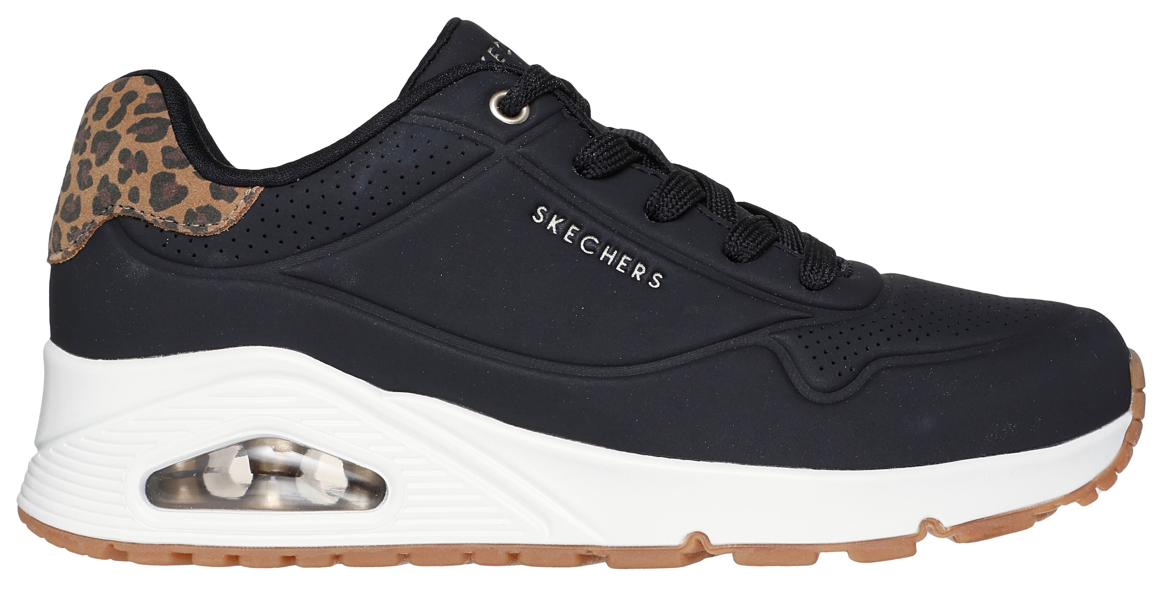 Skechers Sneaker »UNO-JUNGLE NITE«, Schnürschuh, Freizeitschuh mit Wedge-Absatz