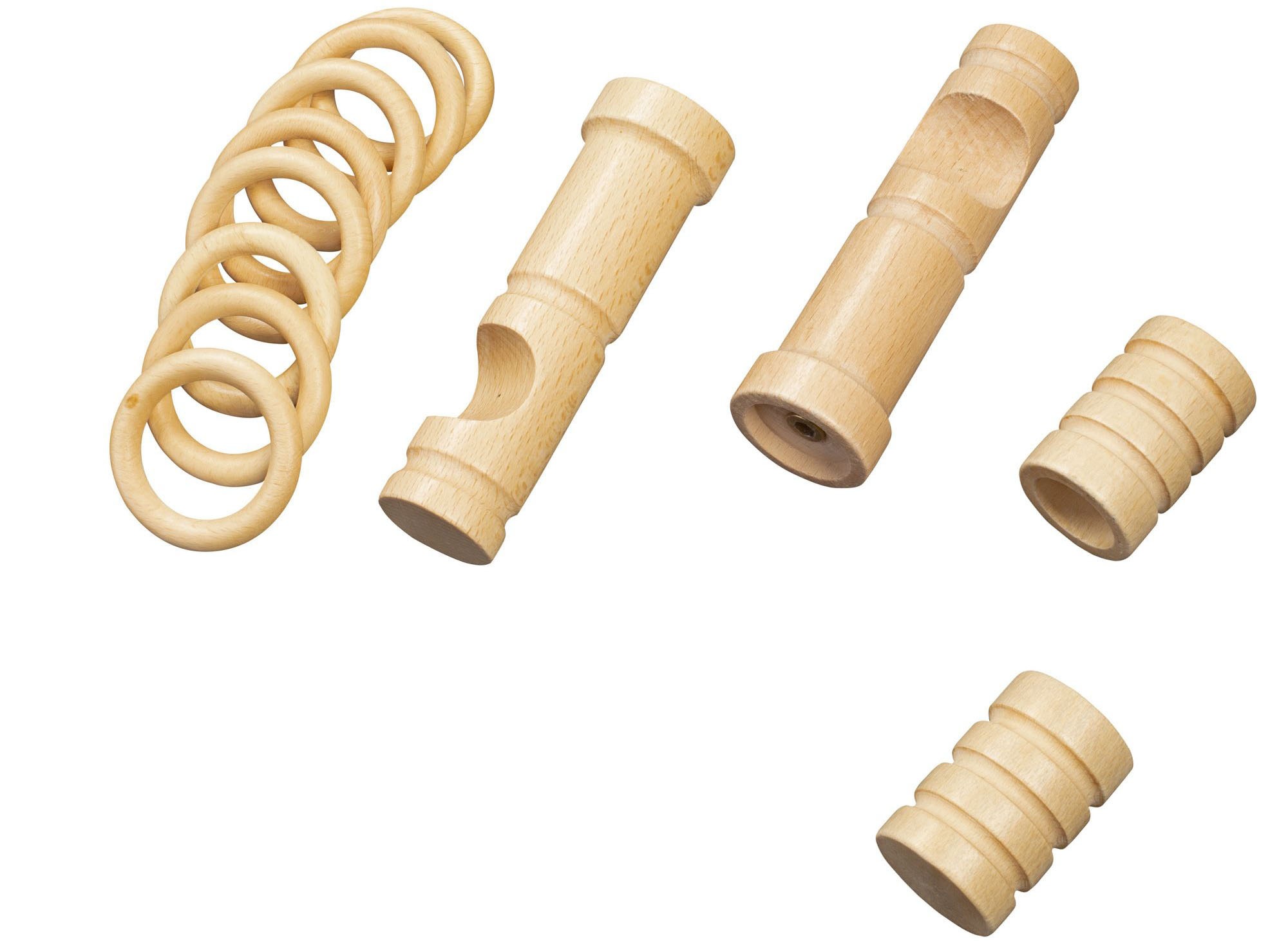 SN DECO GROUP Gardinenstange »Pisa«, 1 läufig-läufig, Fixmaß, 28 mm, Holz, verschiedene Längen und Farben, Komplettset