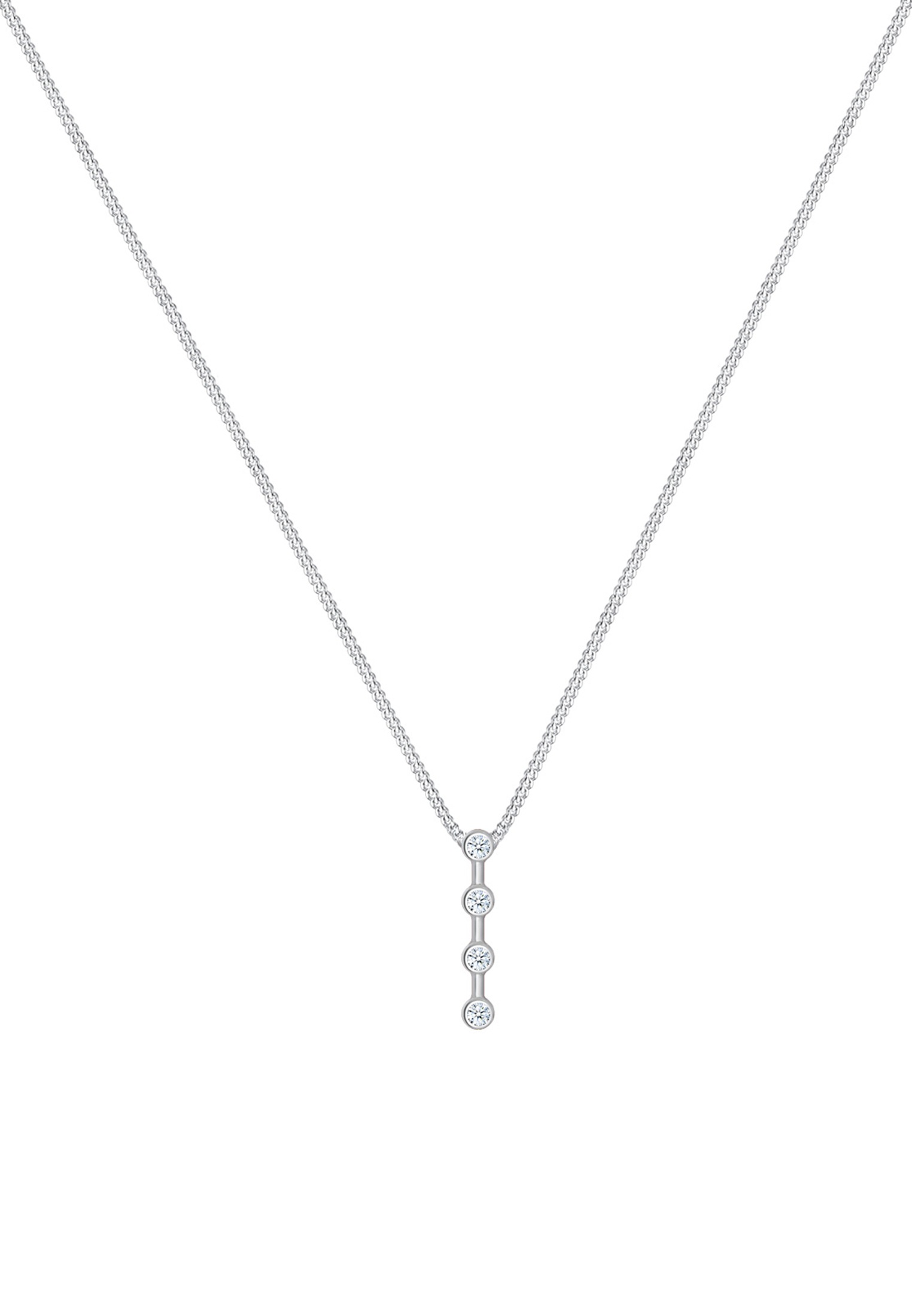 Elli DIAMONDS Collierkettchen »Diamant Weiß Brillantschliff (0.06ct) 925 Sterling Silber«