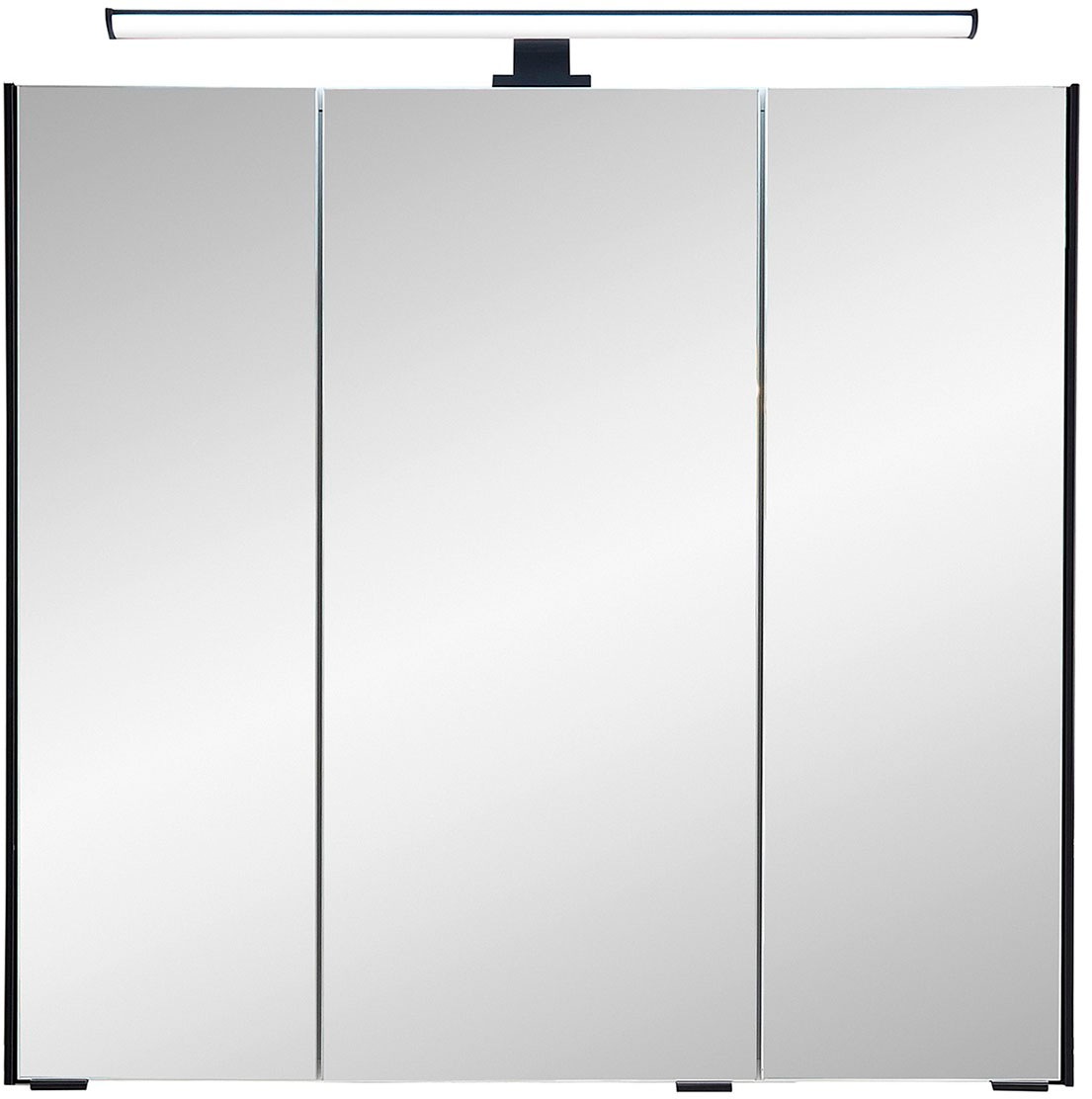 Saphir Badmöbel-Set »Quickset 395 2-teilig, Keramik-Waschtisch mit LED-Spiegelschrank«, (2 St.), Waschplatz 75 cm breit, 3 Türen, 2 Schubladen, Bad-Set