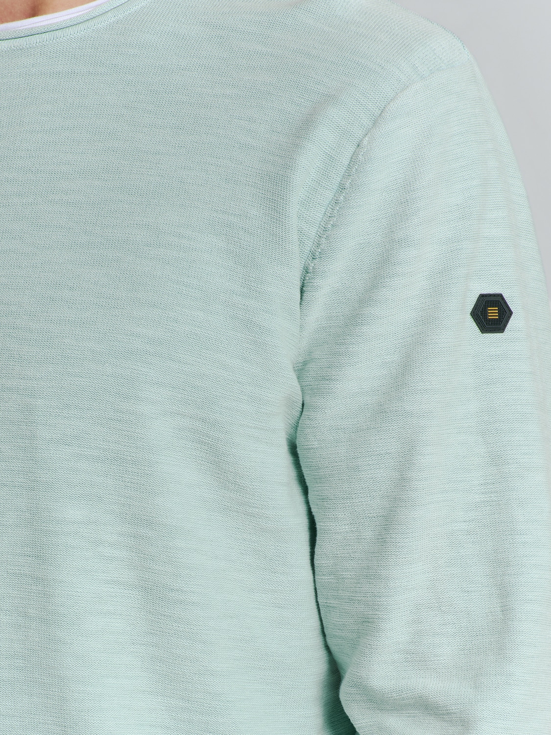 NO EXCESS Rundhalspullover, mit Logo Stickerei