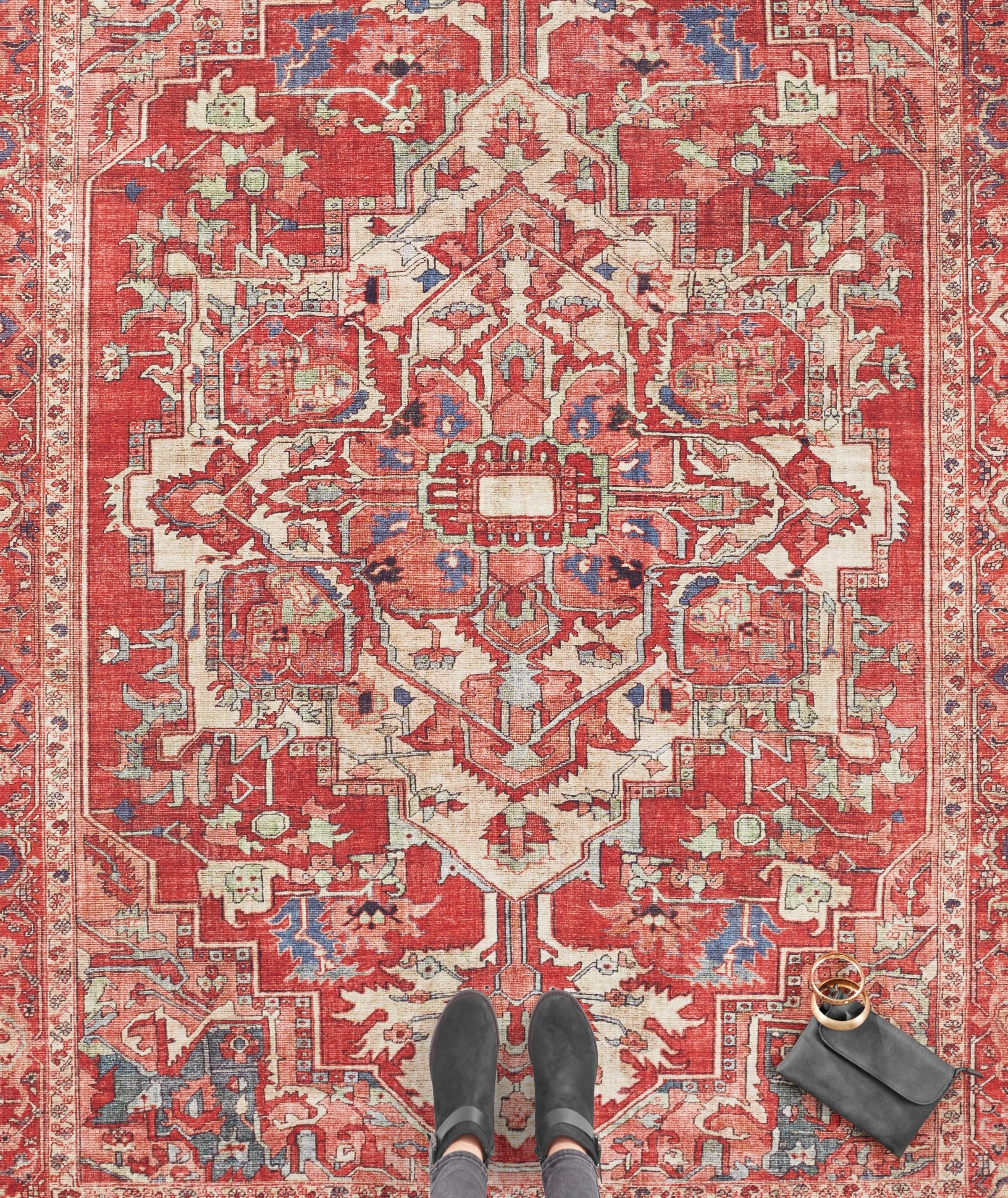 NORTHRUGS Teppich »Leta«, rechteckig, 5 mm Höhe, Orientalisch, Läufer, Kurzflor, Wohnzimmer, Schlafzimmer, Esszimmer