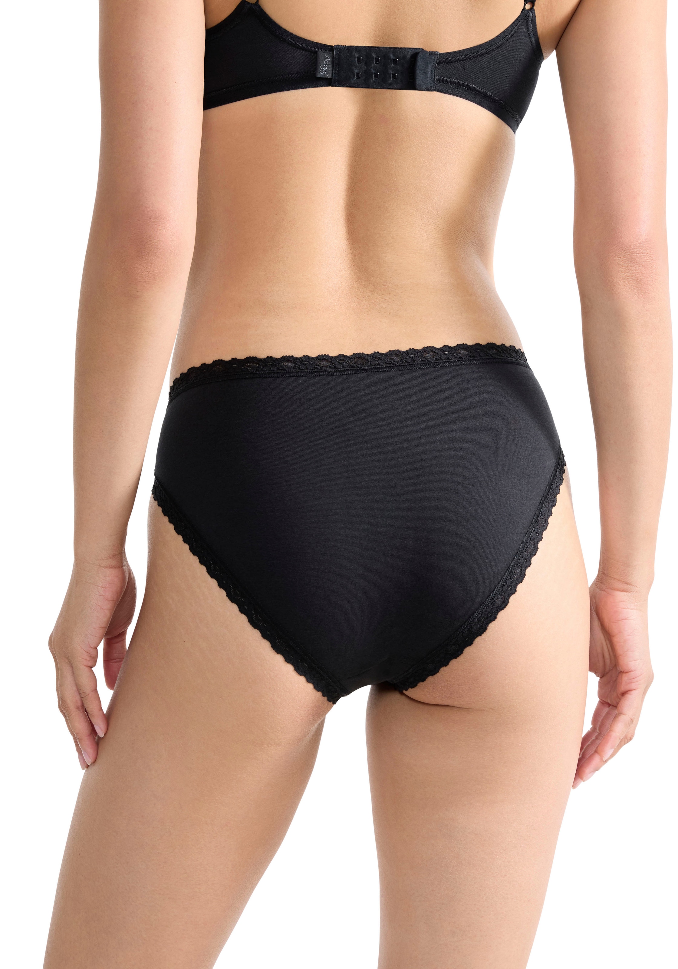 sloggi Taillenslip »24/7 Cotton Lace« 3er Pack,  edle Spitze, flache Nähte, Baumwollmischung, weich, femininer Look