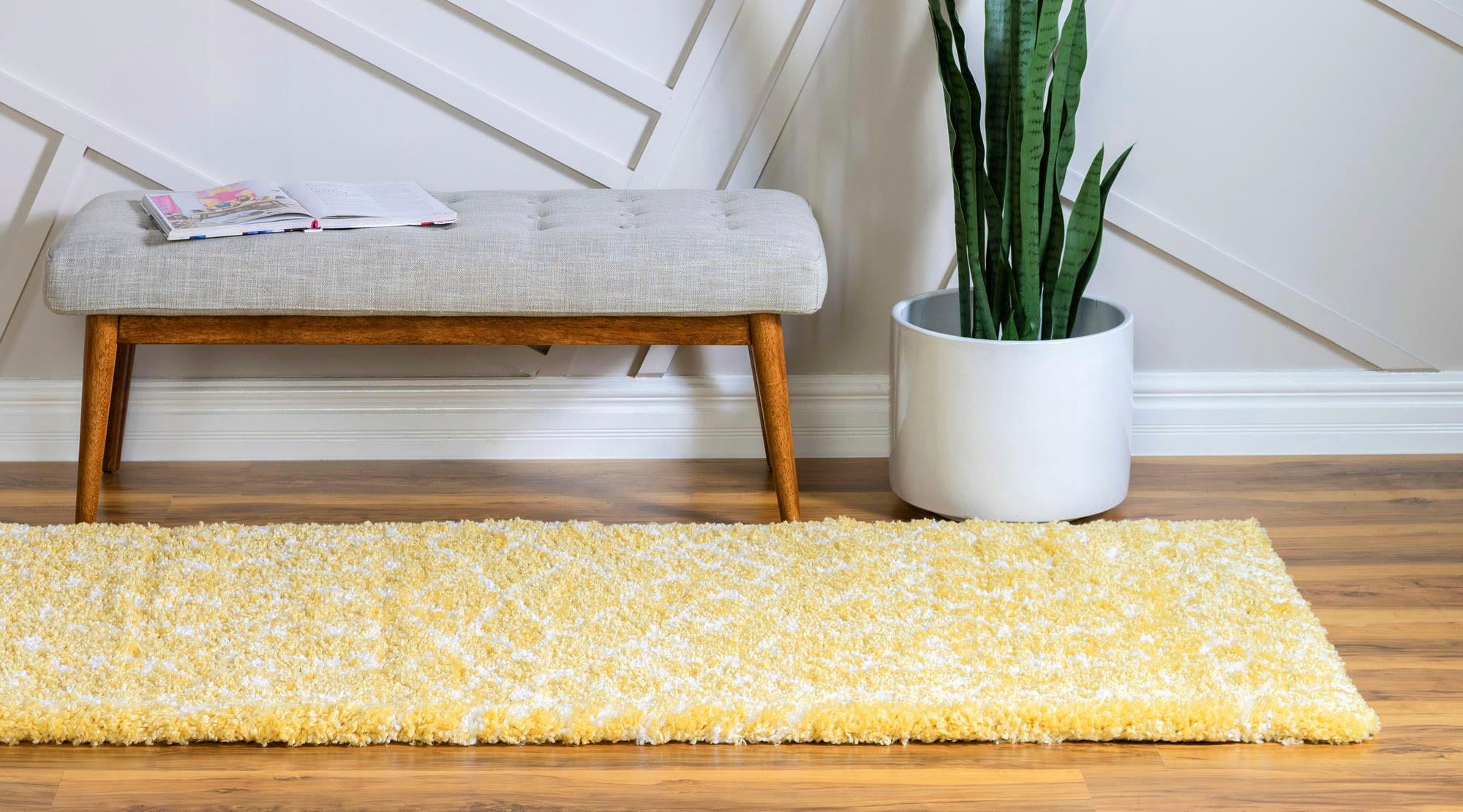 Myflair Möbel & Accessoires Hochflor-Läufer »Temara Shag Lagerräumung«, rechteckig, 51 mm Höhe, Teppich-Läufer, gewebt, Scandi Design, ideal im Flur & Schlafzimmer