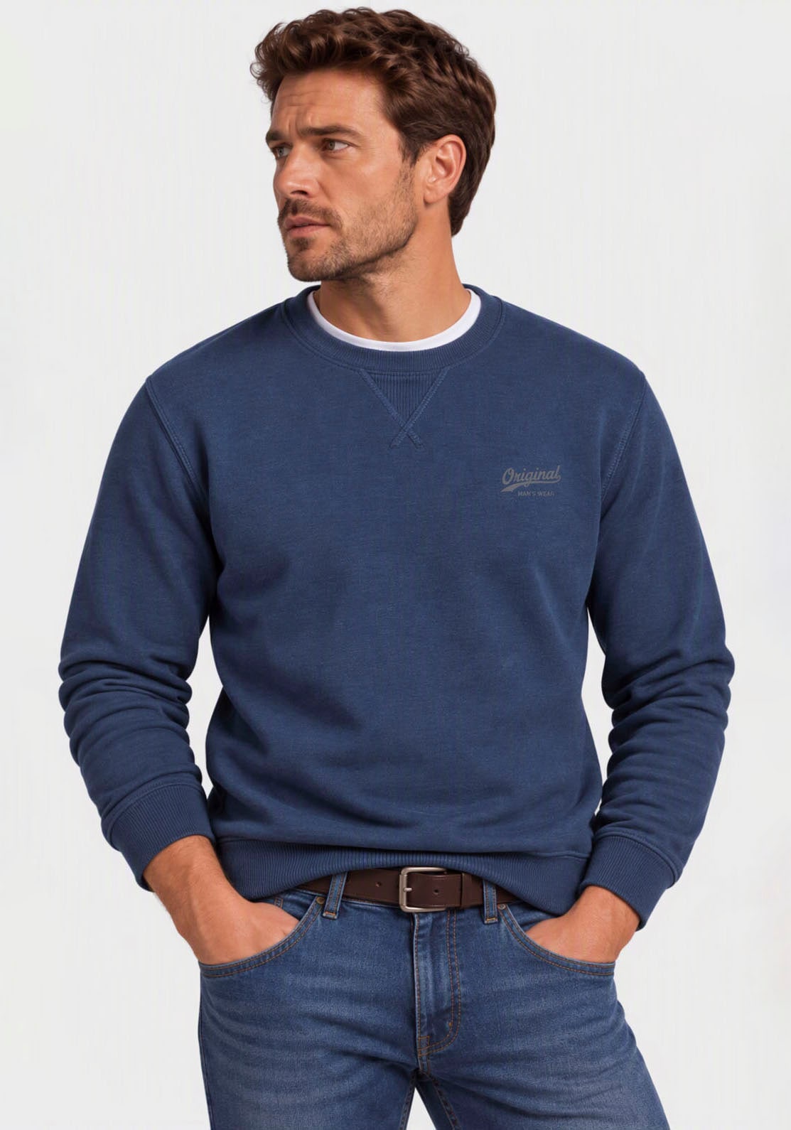Man's World Sweatshirt »in vielen Top Farben! Perfekt für Alltag, Freizeit und Büro«, Premium Bestseller mit klarer Passform -  Starke Preis Leistung!
