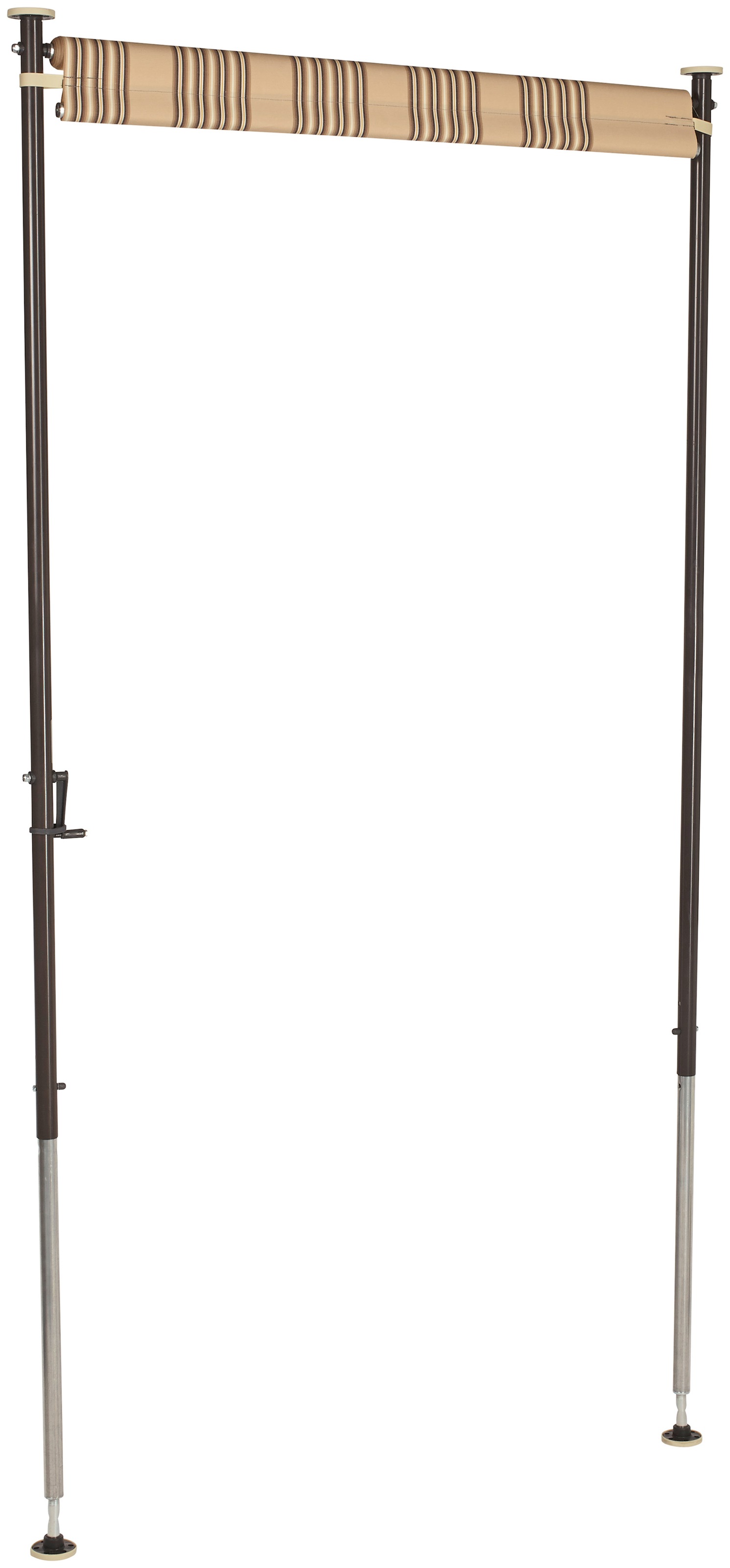 Angerer Freizeitmöbel Klemm-Senkrechtmarkise beige/braun, BxH: 150x225 cm