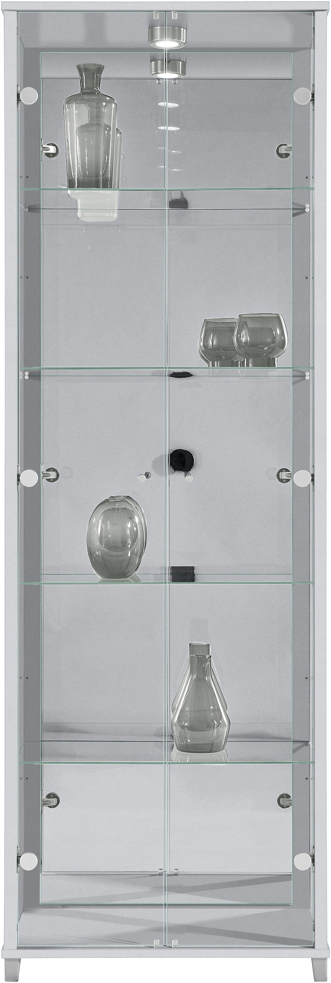 fif möbel Vitrine »OPTIMA«, Standvitrine, Vitrinenschrank, Glasvitrine, Sammlervitrine, LED