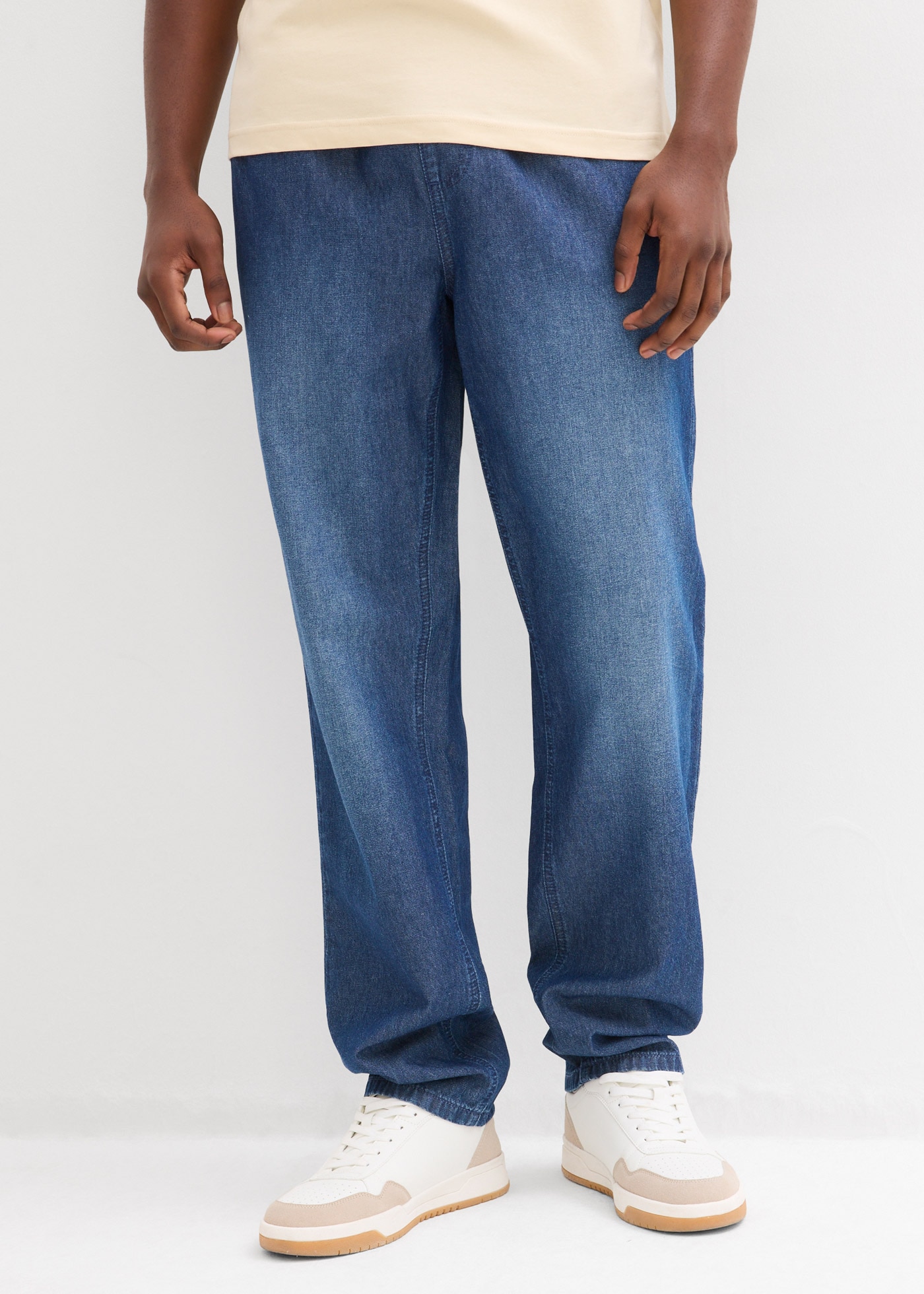 bonprix Schlupfjeans Packung, 2er, 2 klassischer Schnitt, aus reiner Baumwolle, mit Washed-Effekt