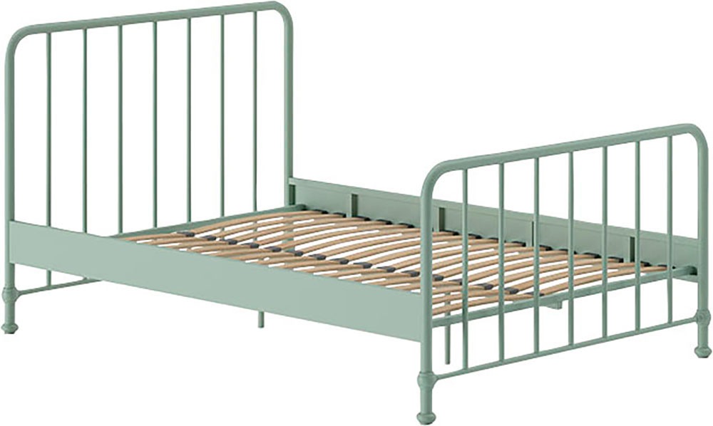 Vipack Metallbett »Bronxx, standfest gebaut, gradlinige Optik in zeitlosem Design«, (in 2 Größen und verschiedenen Farben erhältlich), inkl. Lattenrost, Mittelsteg und Fußstütze unter der Liegefläche