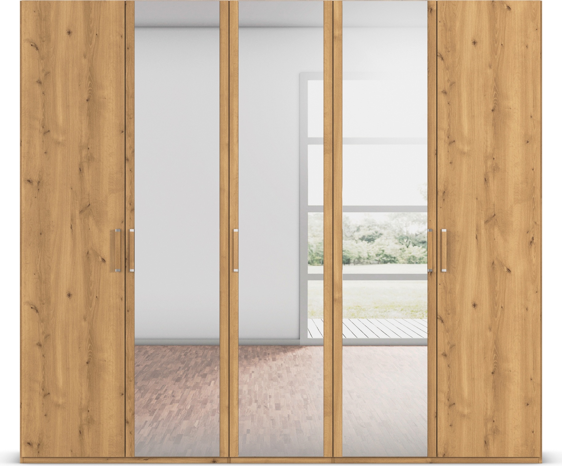 rauch Drehtürenschrank »Kleiderschrank Schrank Garderobe Schlafzimmerschrank EVELYN«, (in 2 Höhen 197 oder 210 cm erhältlich), in elegantem Stil, viel Stauraum 3 Breiten und 2 Höhen MADE IN GERMANY