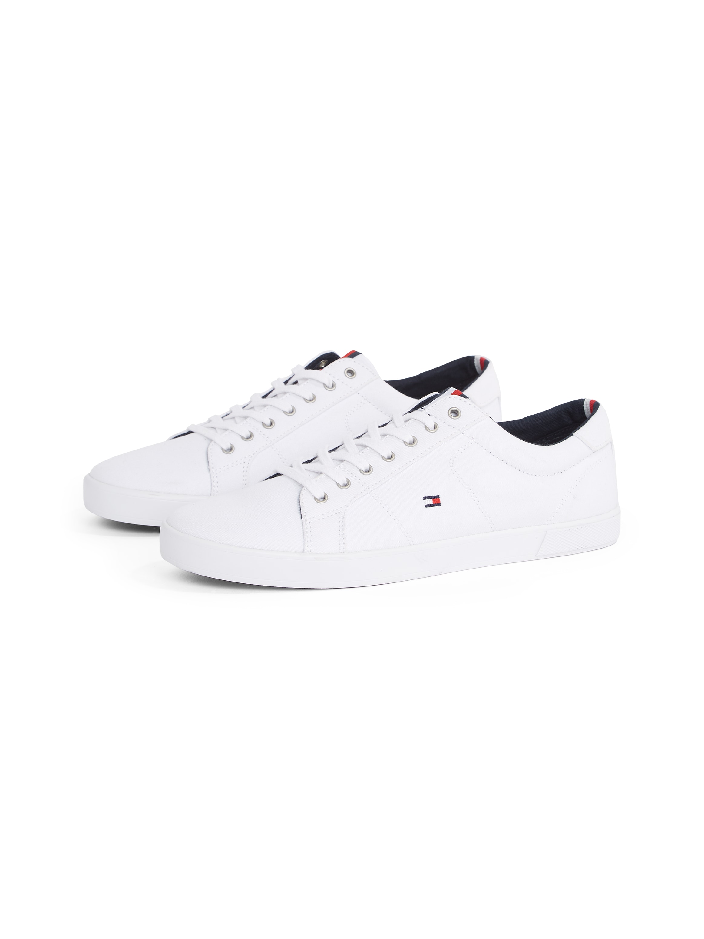 Tommy Hilfiger Sneaker »ICONIC LONG LACE SNEAKER«, Freizeitschuh, Halbschuh, Schnürschuh mit gespolstetem Schaftrand