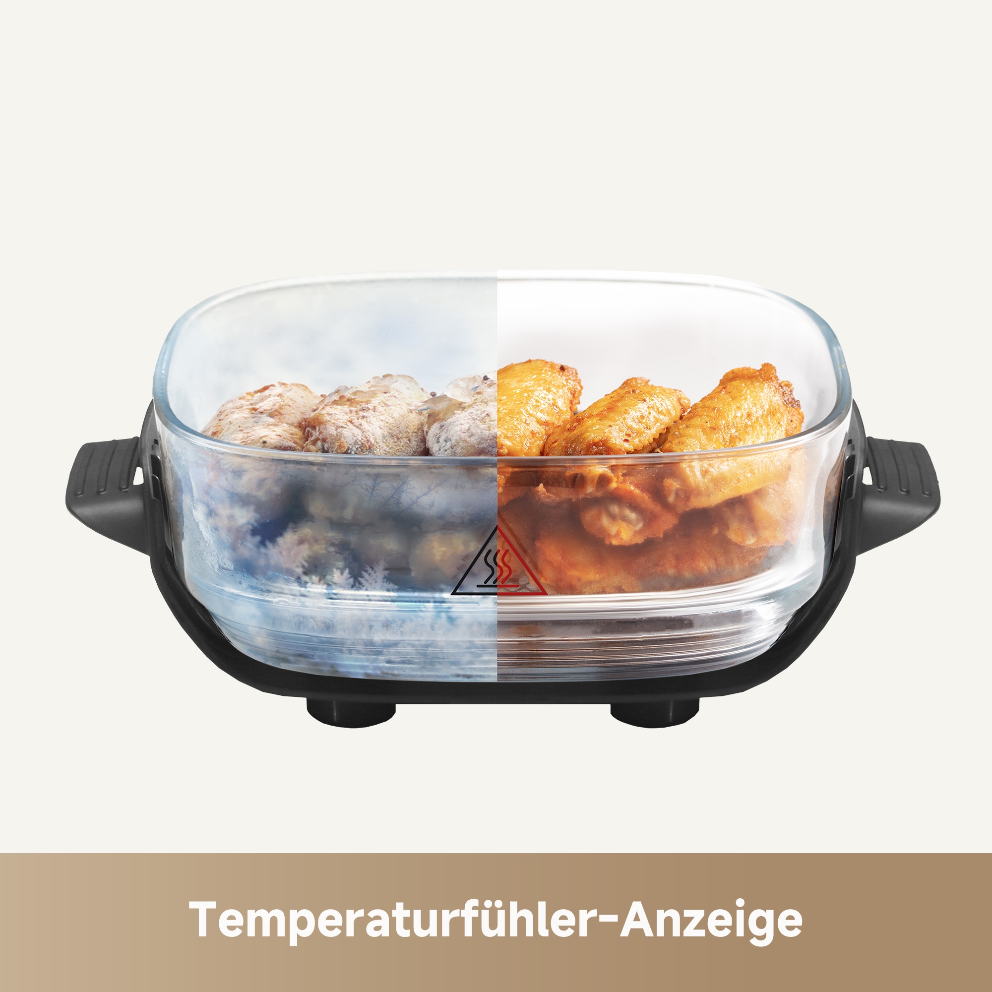 Dreame Heißluftfritteuse »Tasti PT60« 1500 W 2 Glasbehälter, 1500 Watt, Fritierplatte