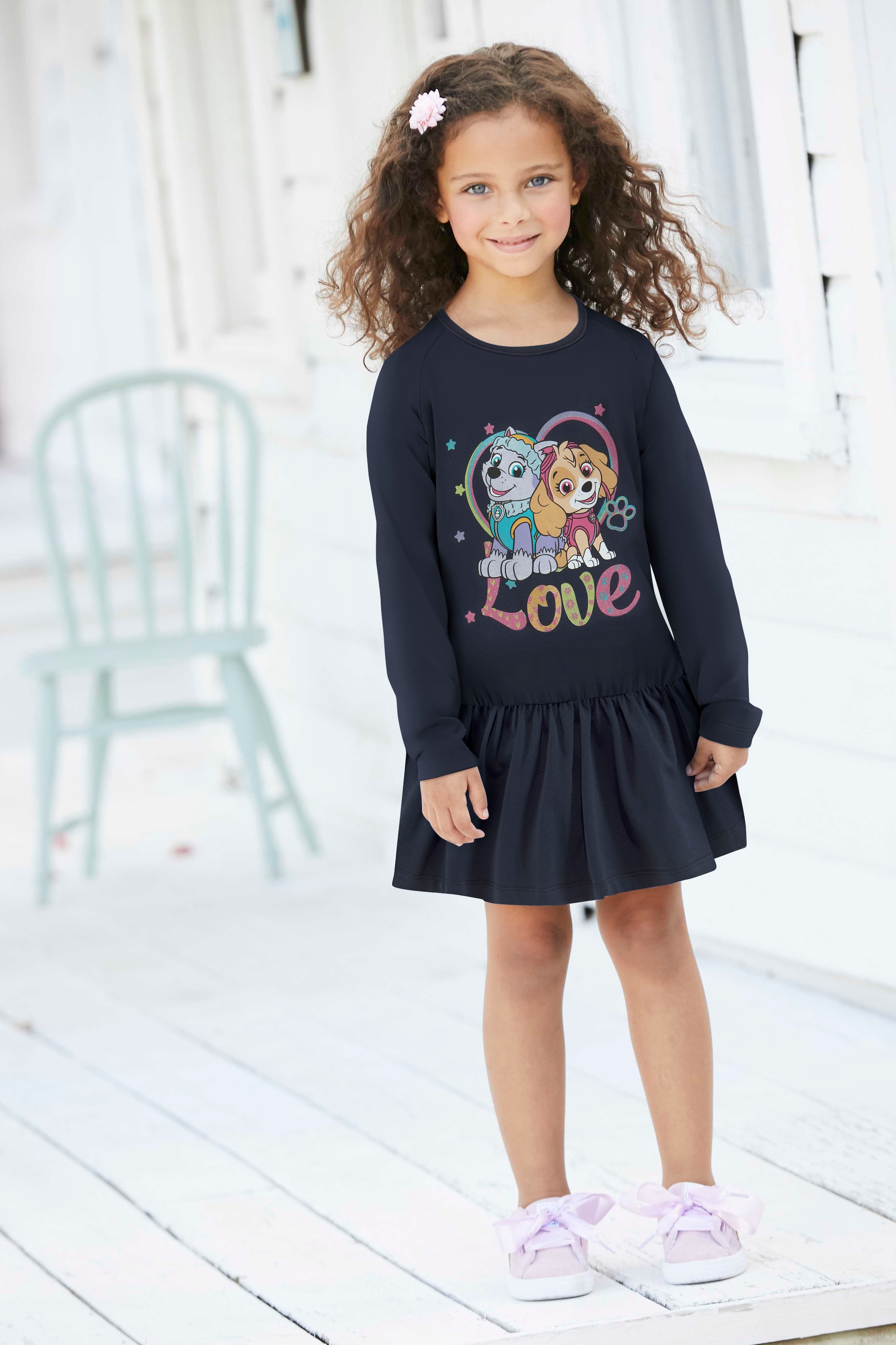 PAW PATROL EVEREST %Sale jetzt SKYE mit Druck im »LOVE«, und Jerseykleid