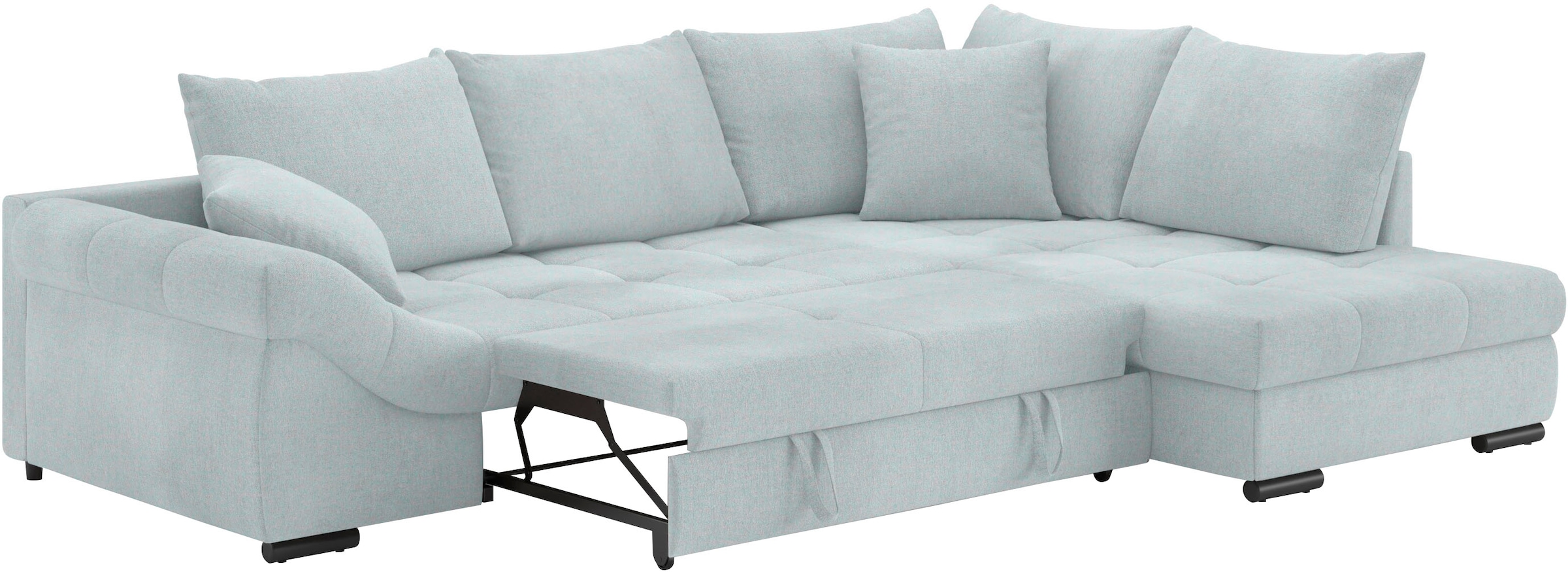 Mr. Couch Ecksofa »Allegro DuraFlex, L-Form«, Hochschläfer-Bettauszug, Kaltschaumpolsterung, bis 140 kg belastbar
